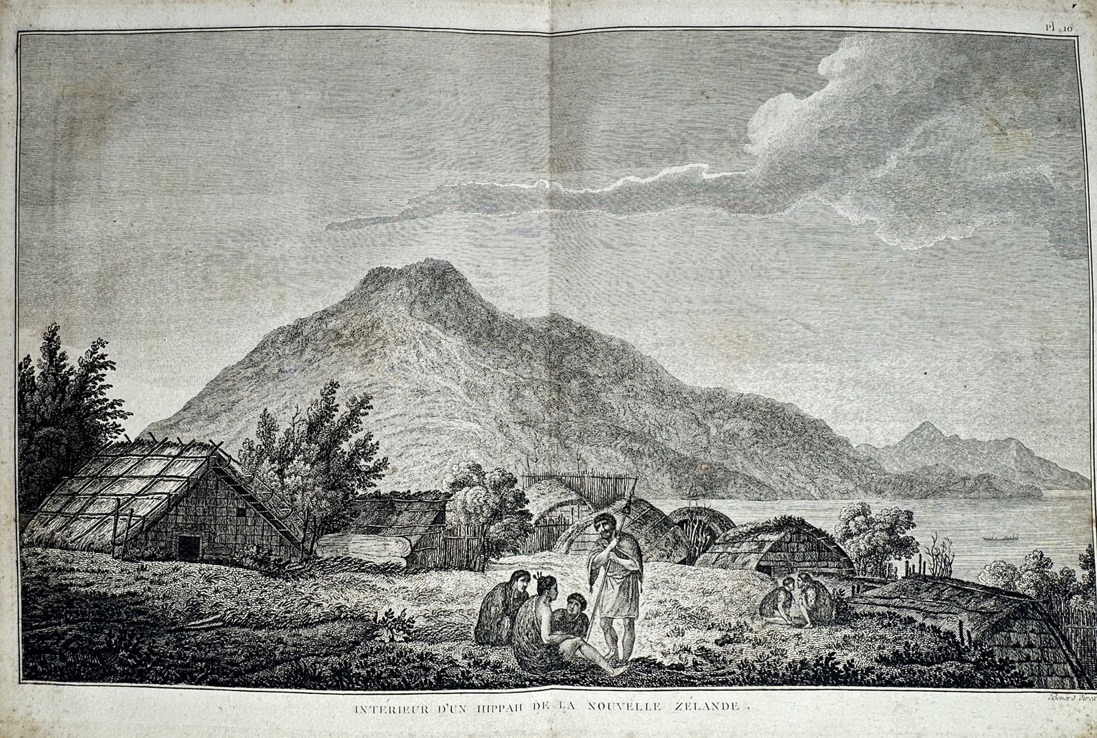 John Webber (1751–1793) – Interior of a Hippah in New Zealand – Engraving (1784–1785) (1 of 2)