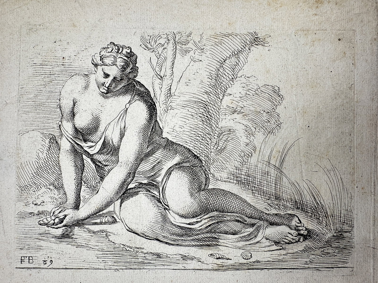 François Perrier (1590–1650) – Venus in Hortis Burghesianis – Etching (1638) (1 of 2)