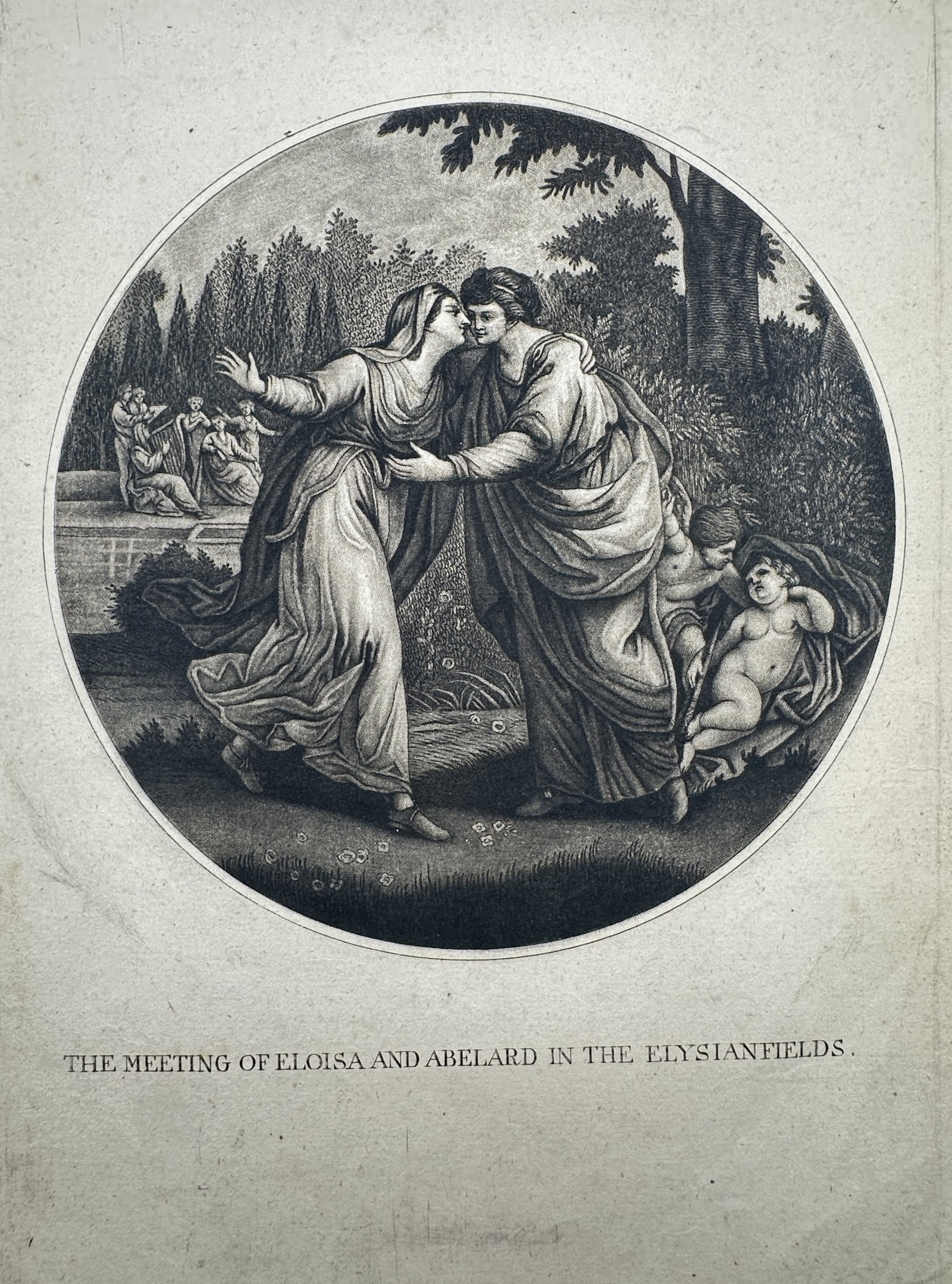 Francesco Bartolozzi (1727–1815), after – The Meeting of Eloisa and Abelard in the Elysian (1 of 2)