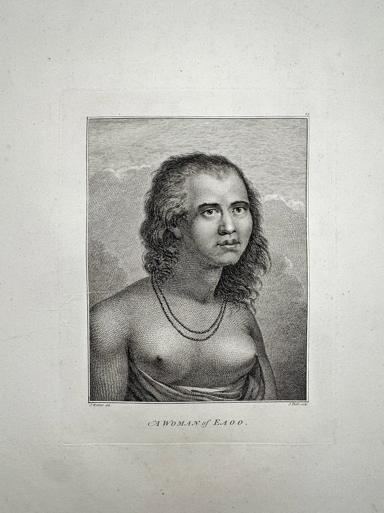John Webber (1751–1793) – Portrait of a Woman of Eaoo – Engraving (1784) (1 of 2)