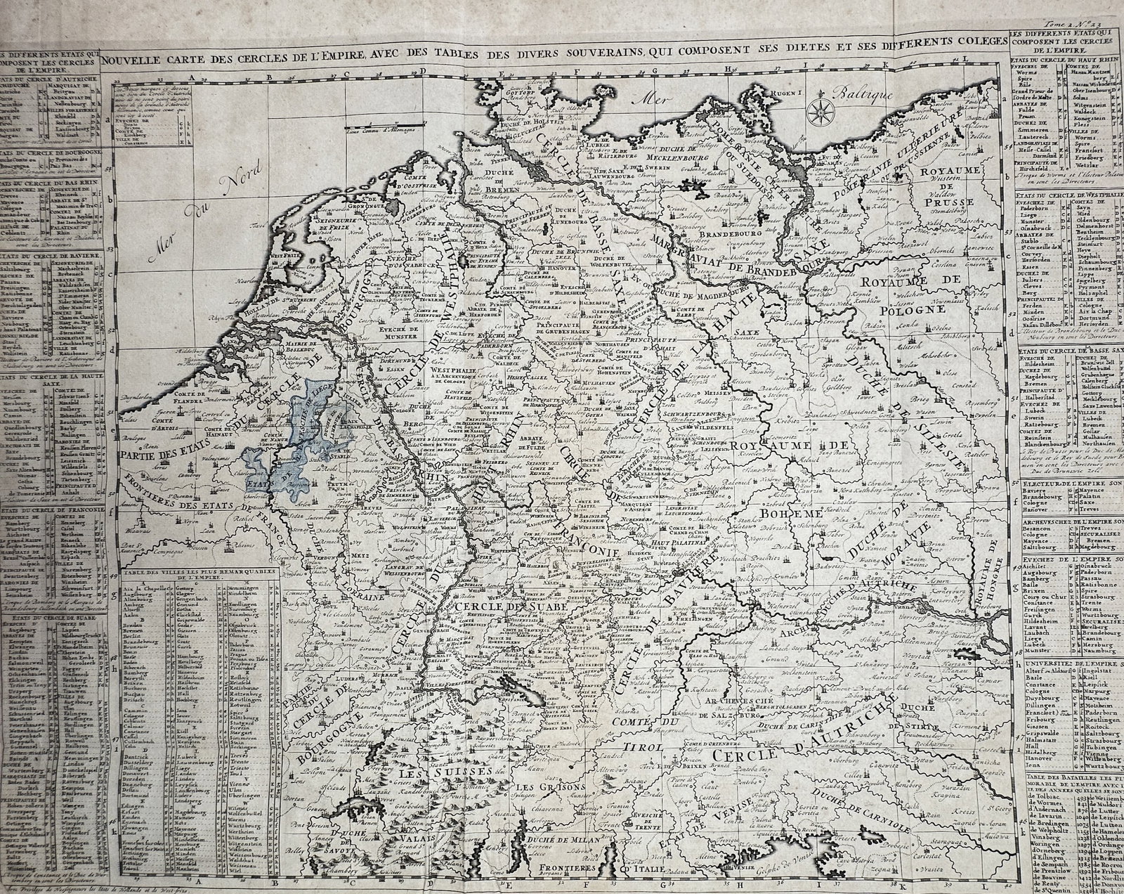 Henri Abraham Chatelain (1684–1743) – Map of the Circles of the Holy Roman Empire (1 of 2)