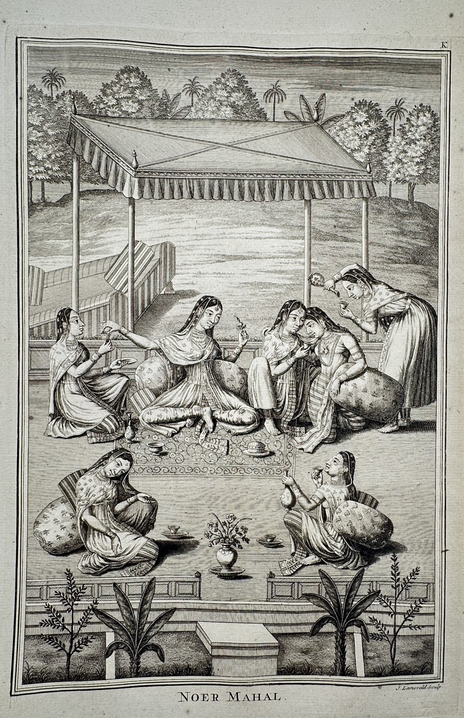 François Valentijn (1666–1727) – Portrait of Noer Mahal – India – Engraving (1724) (1 of 2)