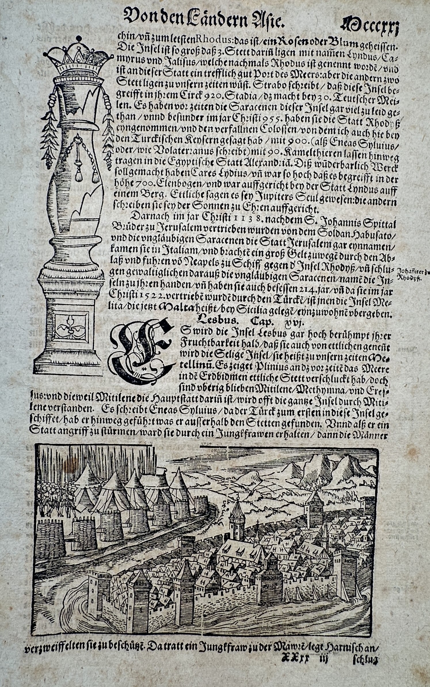 Sebastian Munster (1488–1552) – From the countries of Asia – Woodcut (1550) (1 of 2)