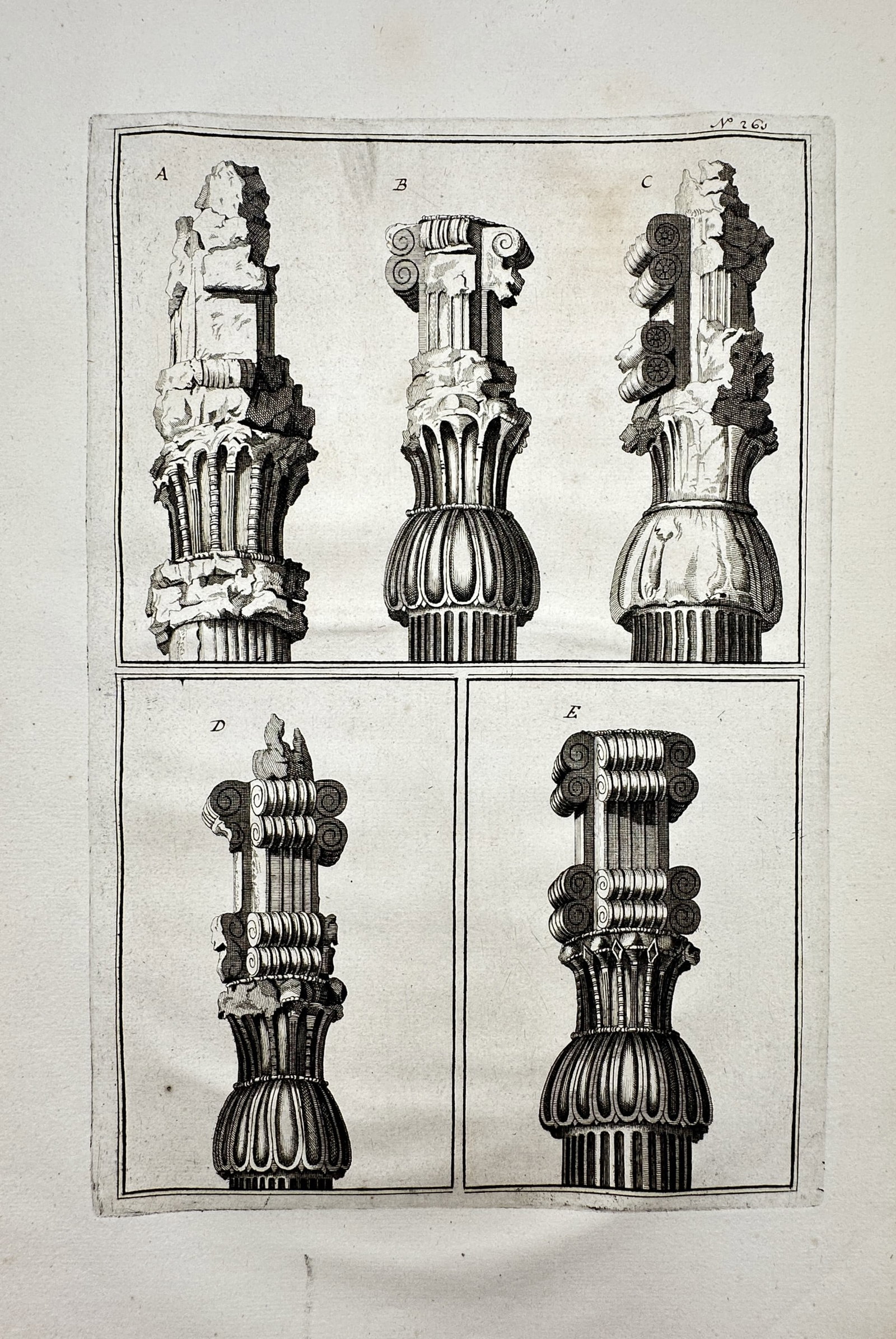 Cornelis de Bruyn – Solar Interaction with the Terrestrial Globe – Engraving (1698): "Opificium Globi Terreni". This engraving features a symbolic and scientific diagram depicting a personified sun with a human face radiating light beams onto the earth, illustrating seventeenth-centur