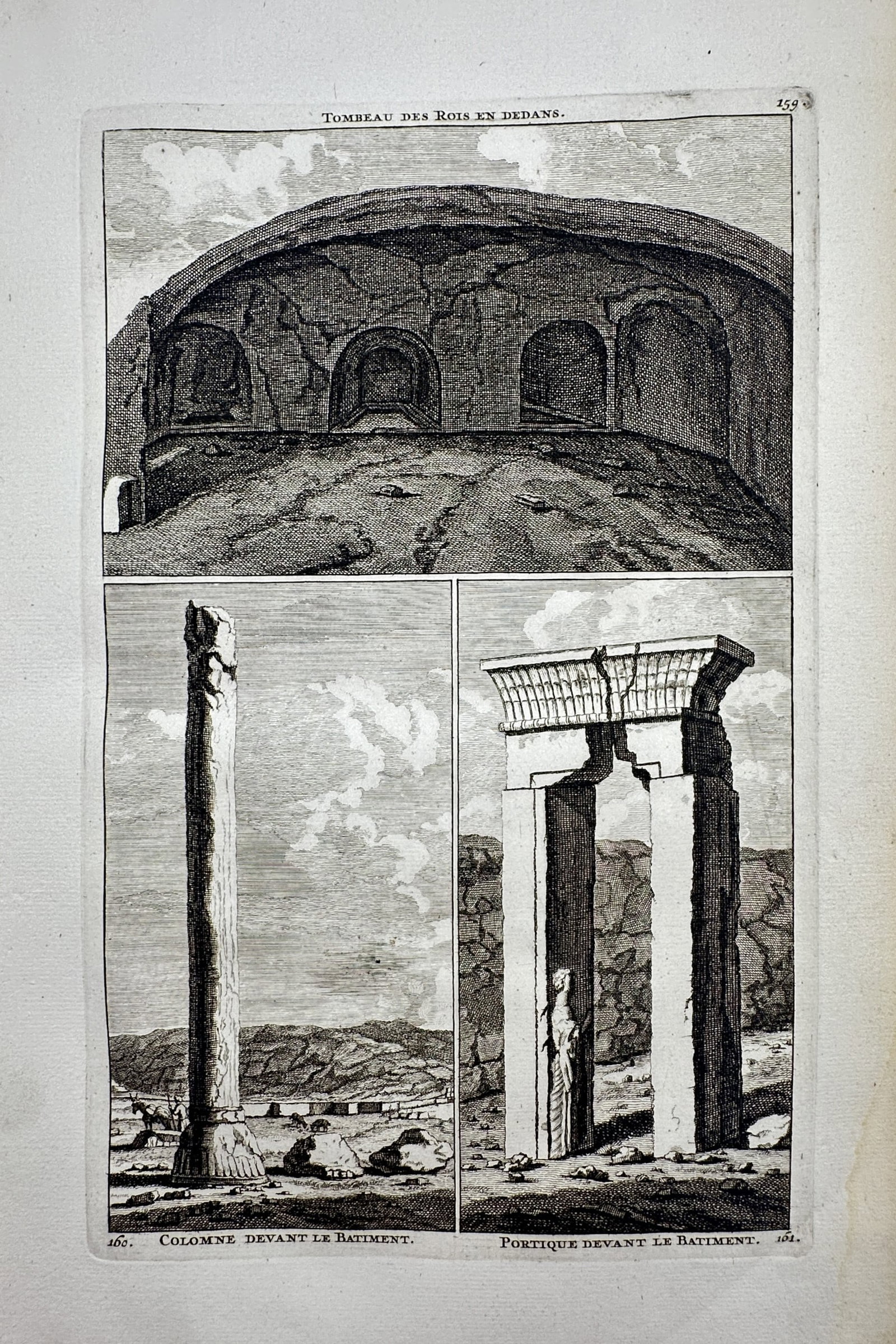 Cornelis de Bruyn – Views of the Tombs of the Kings and Architectural Remains – Engraving (1698) (1 of 2)