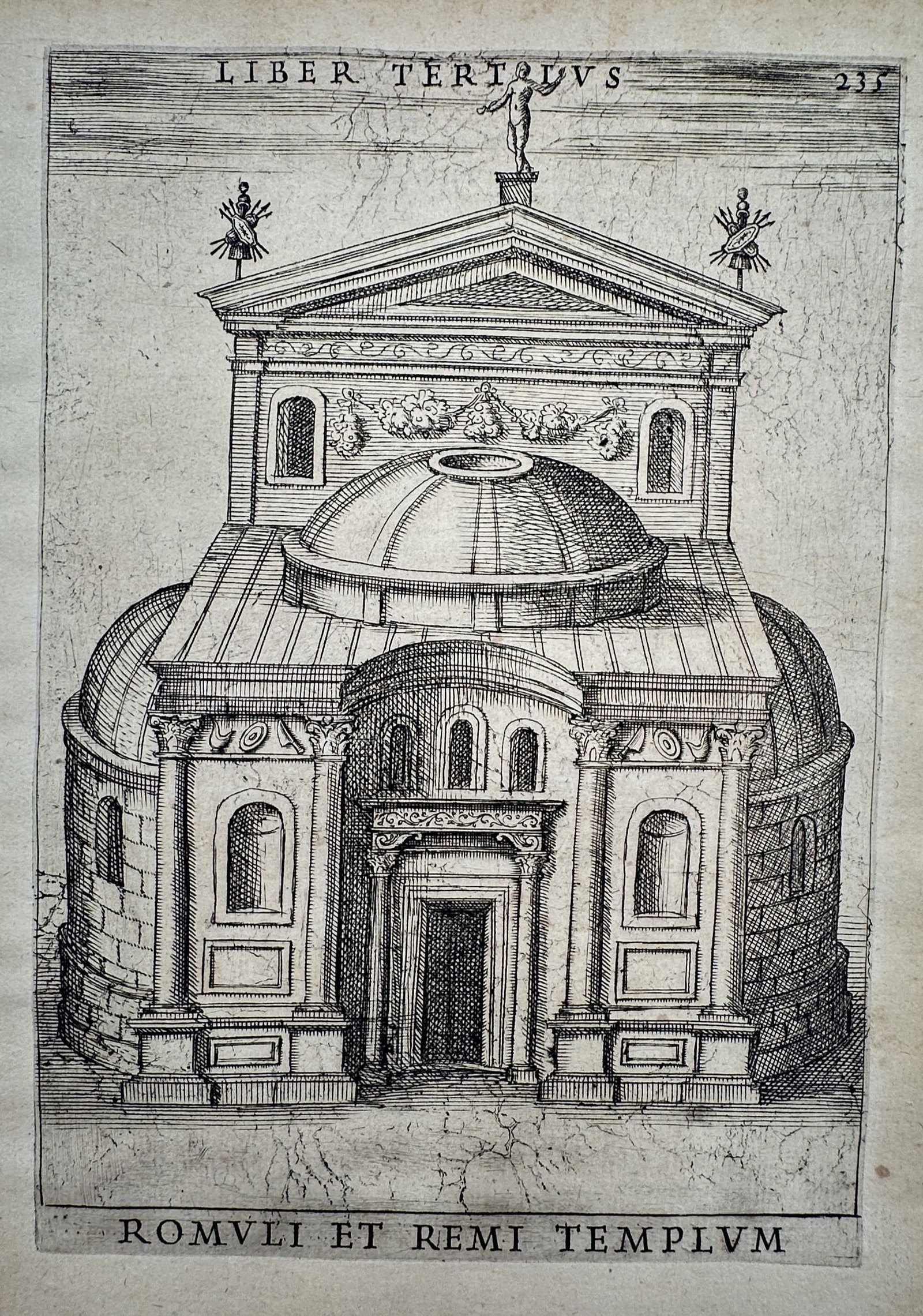 Alessandro Donati – View of the Temple of Romulus and Remus – Etching (1633) (1 of 2)