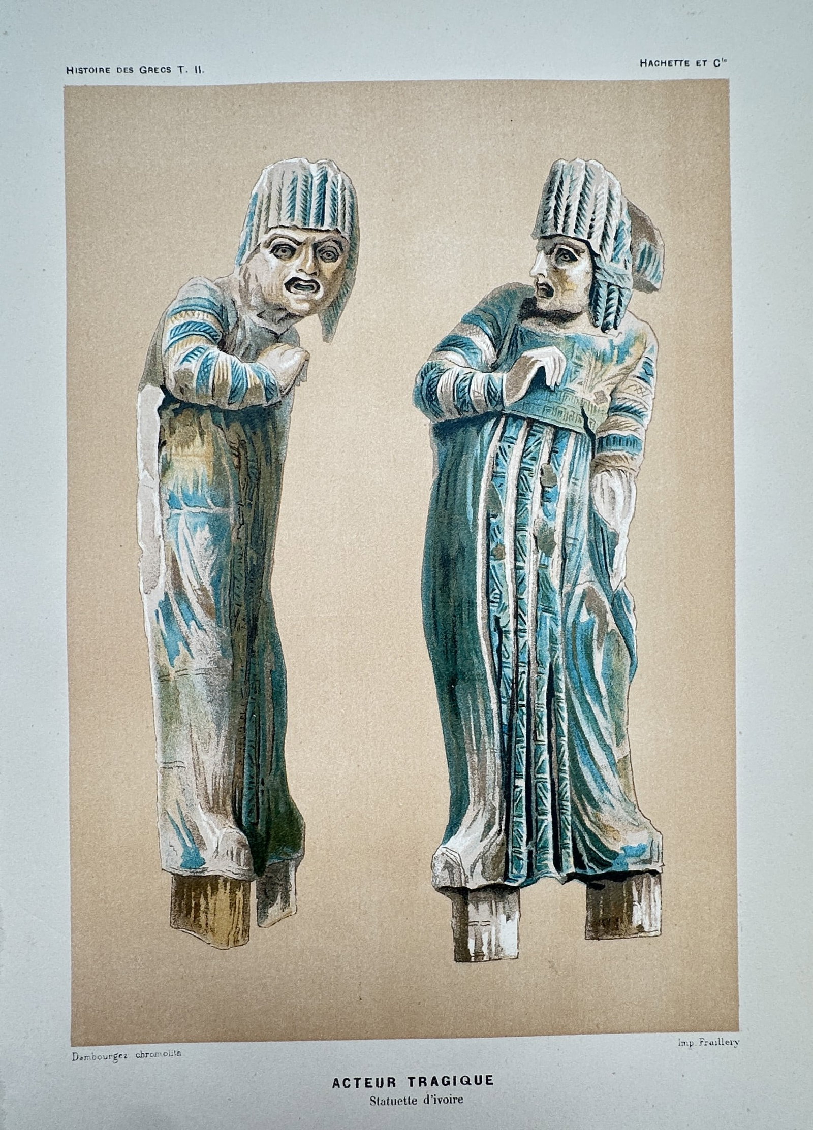 Victor Duruy (1811–1894) – Study of a Tragic Actor – Chromolithograph (c. 1887–1889) (1 of 2)