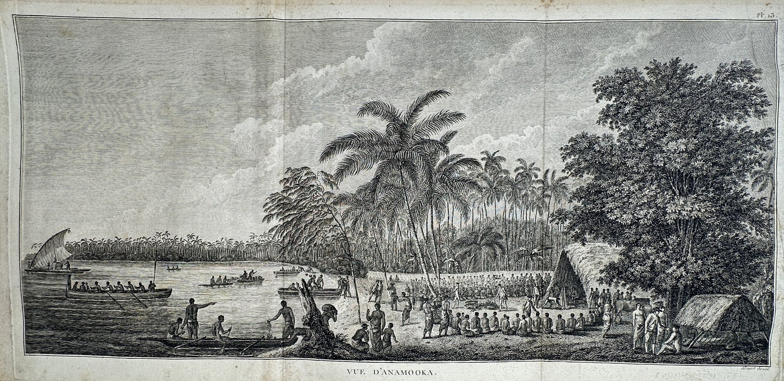 John Webber (1751–1793) – View of Anamooka – Engraving (c. 1784–1785) (1 of 2)