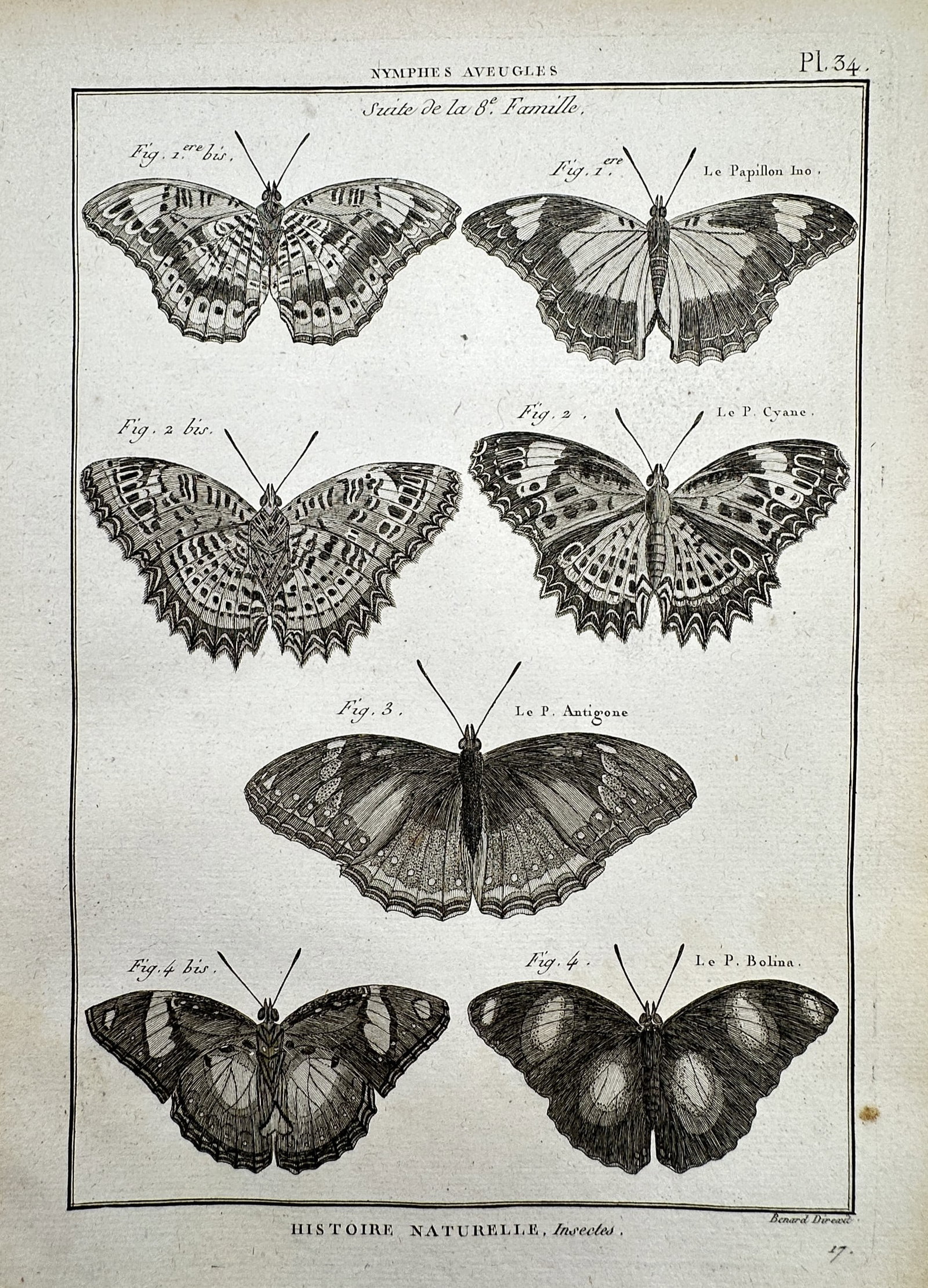 Robert Bénard (1734–1777) – View of Nymphes Aveugles – Engraving (c. 1762–1772) (1 of 2)