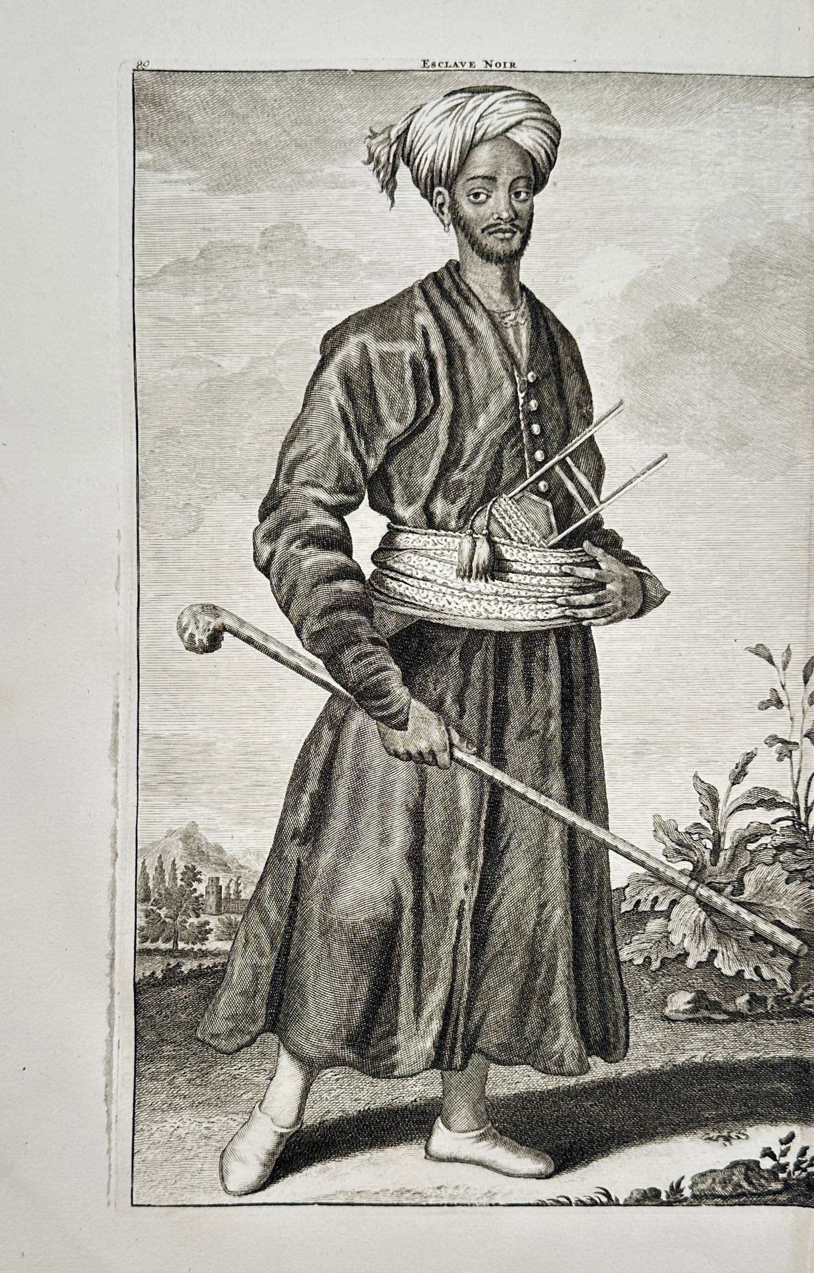 Cornelis de Bruijn (1652–1727) – Esclave Noir – Engraving (1711) (1 of 2)
