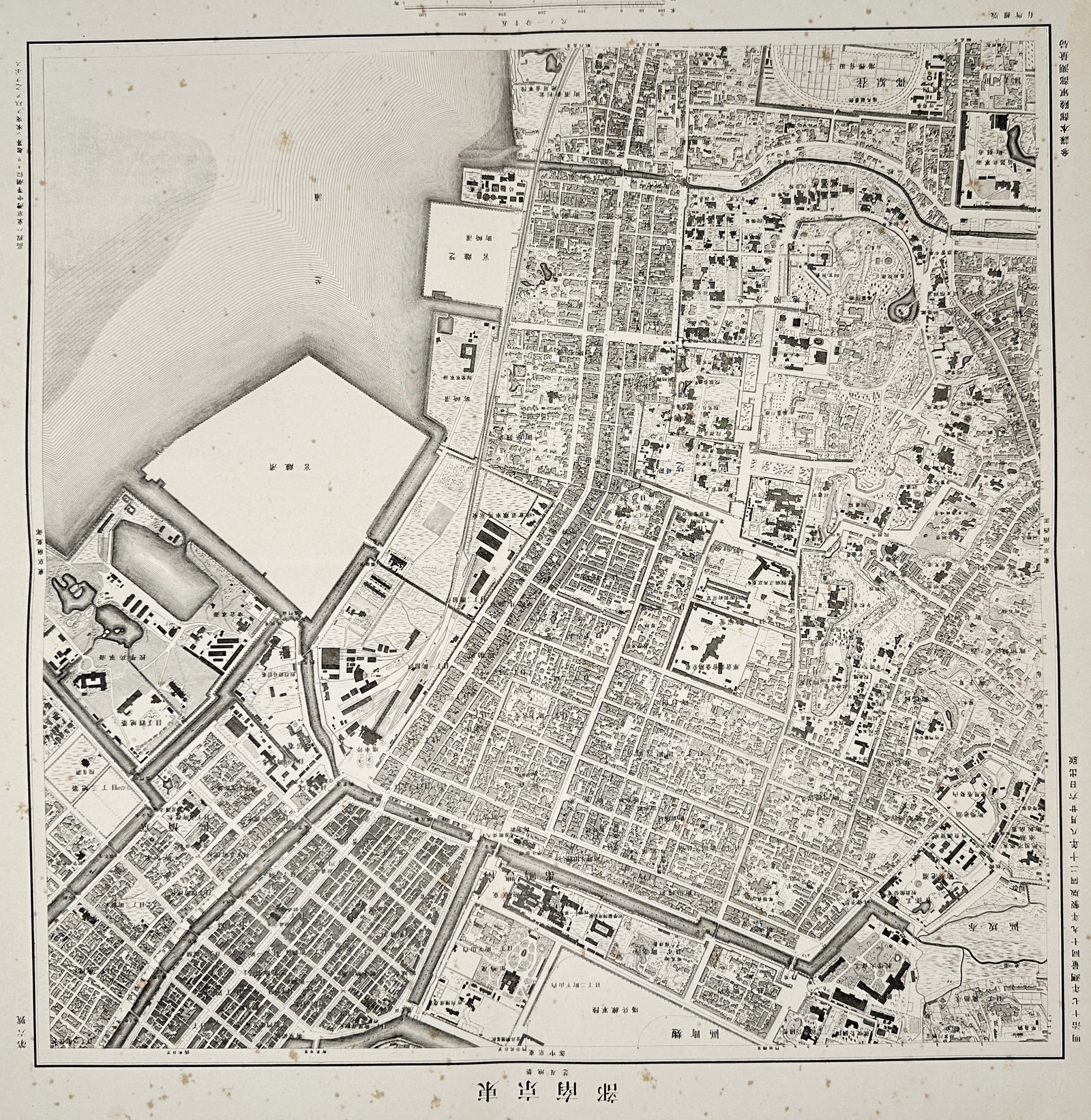 Geospatial Information Authority of Japan – Map of Southern Tokyo – Japan – Lithograph: "Tokyo Nanbu" (Southern Tokyo) illustrates a highly detailed topographical survey of the southern districts of Tokyo during the early Meiji period. The map meticulously records the city's rapidly evol