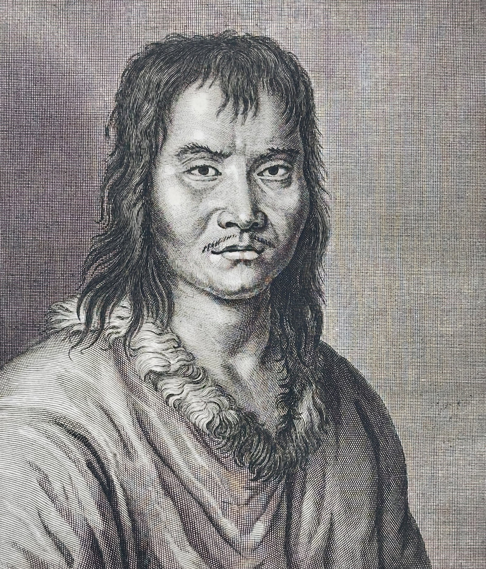 Cornelis de Bruyn (1652–1727) – Portrait of a Samoyed – Copper engraving (1711) (1 of 3)