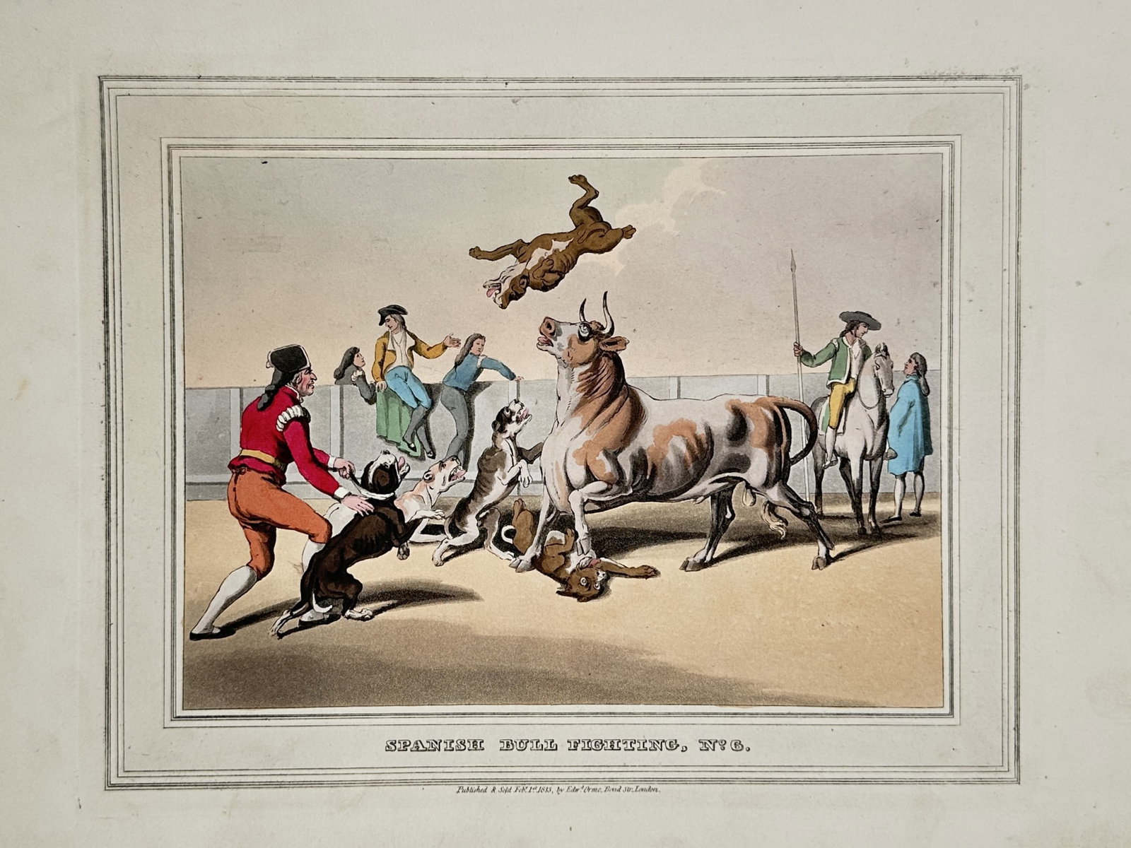 John Heaviside Clark (c. 1770–1863) – Spanish Bull Fighting – Sporting Scene (1 of 2)