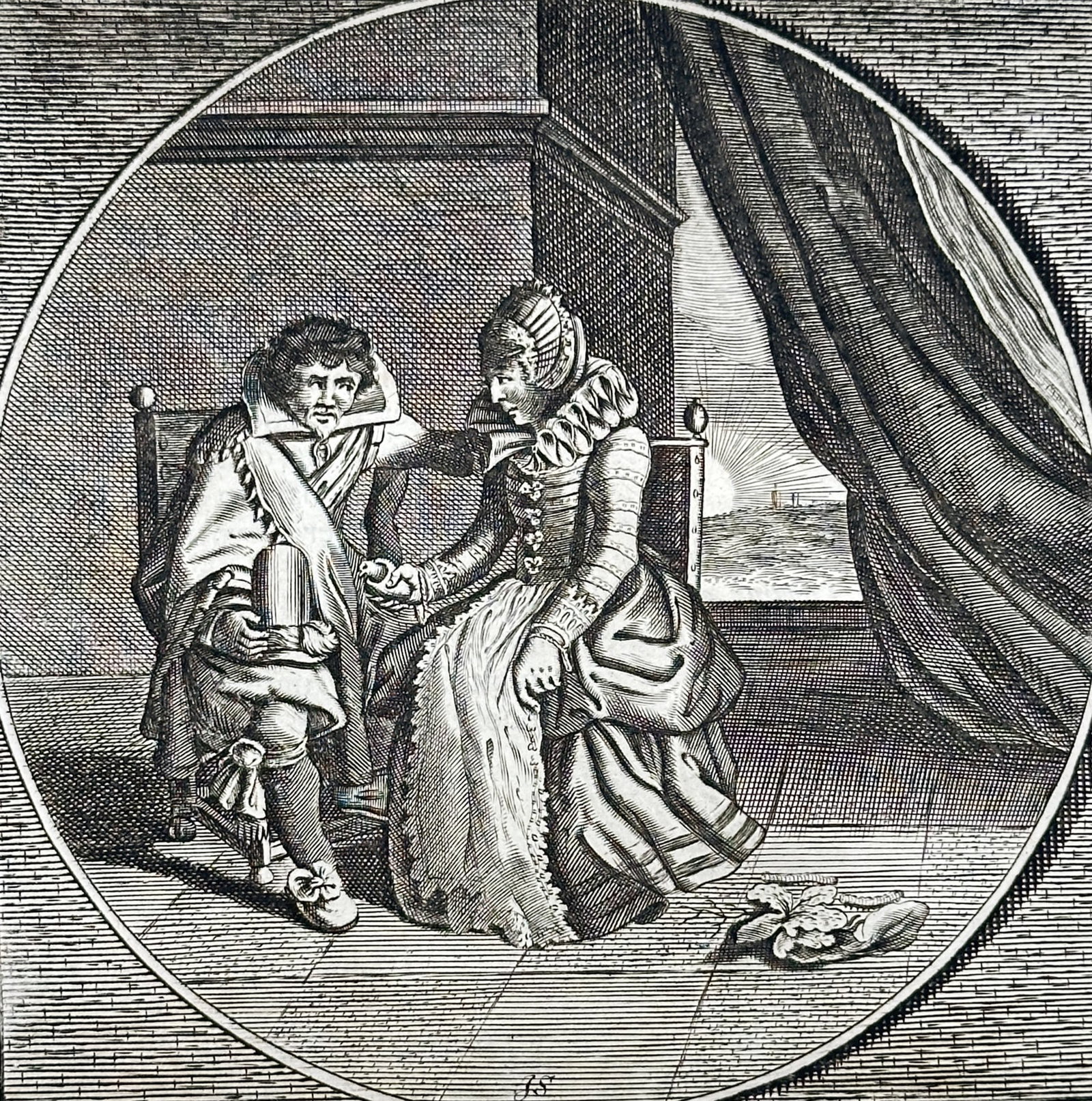 Jacob Cats (1577–1660) – The Soul is Friendly to the Lover – Etching (1655) (1 of 3)