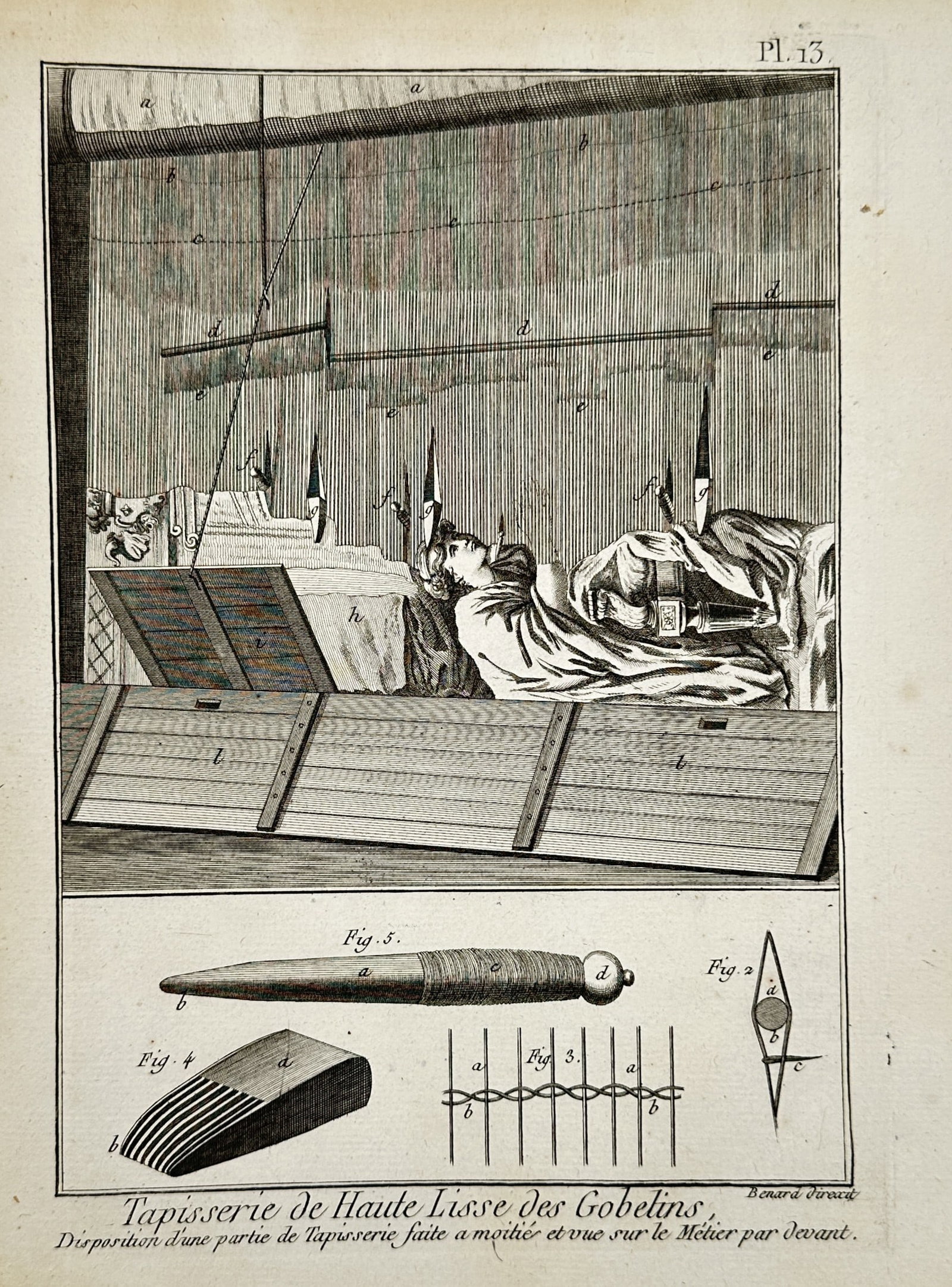 Robert Bénard (1734–1777) – Gobelins High-Warp Tapestry – Copper engraving (1771) (1 of 2)