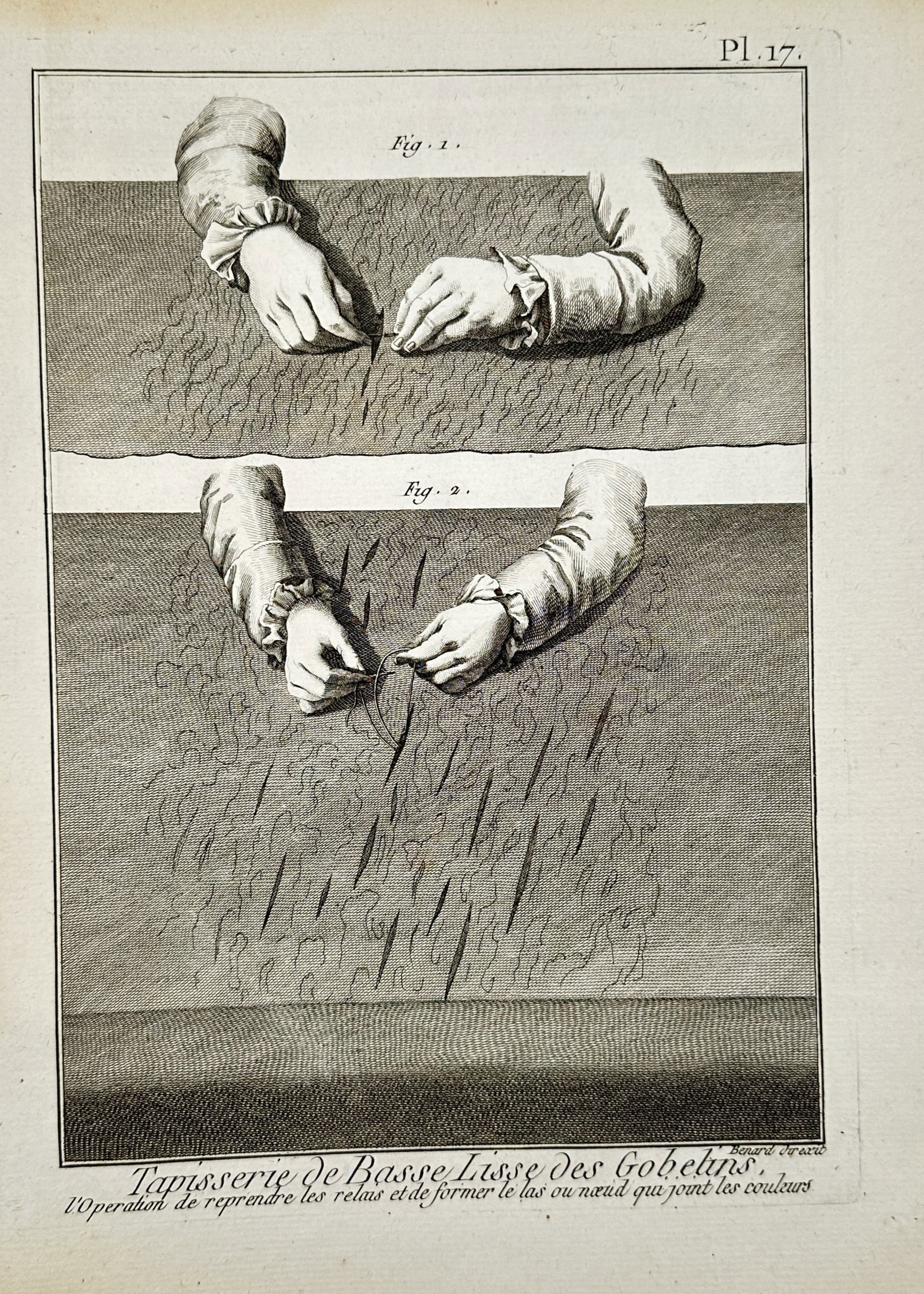 Robert Bénard (1734–1777) – Gobelins Low-Warp Tapestry – Copper engraving (1771) (1 of 2)