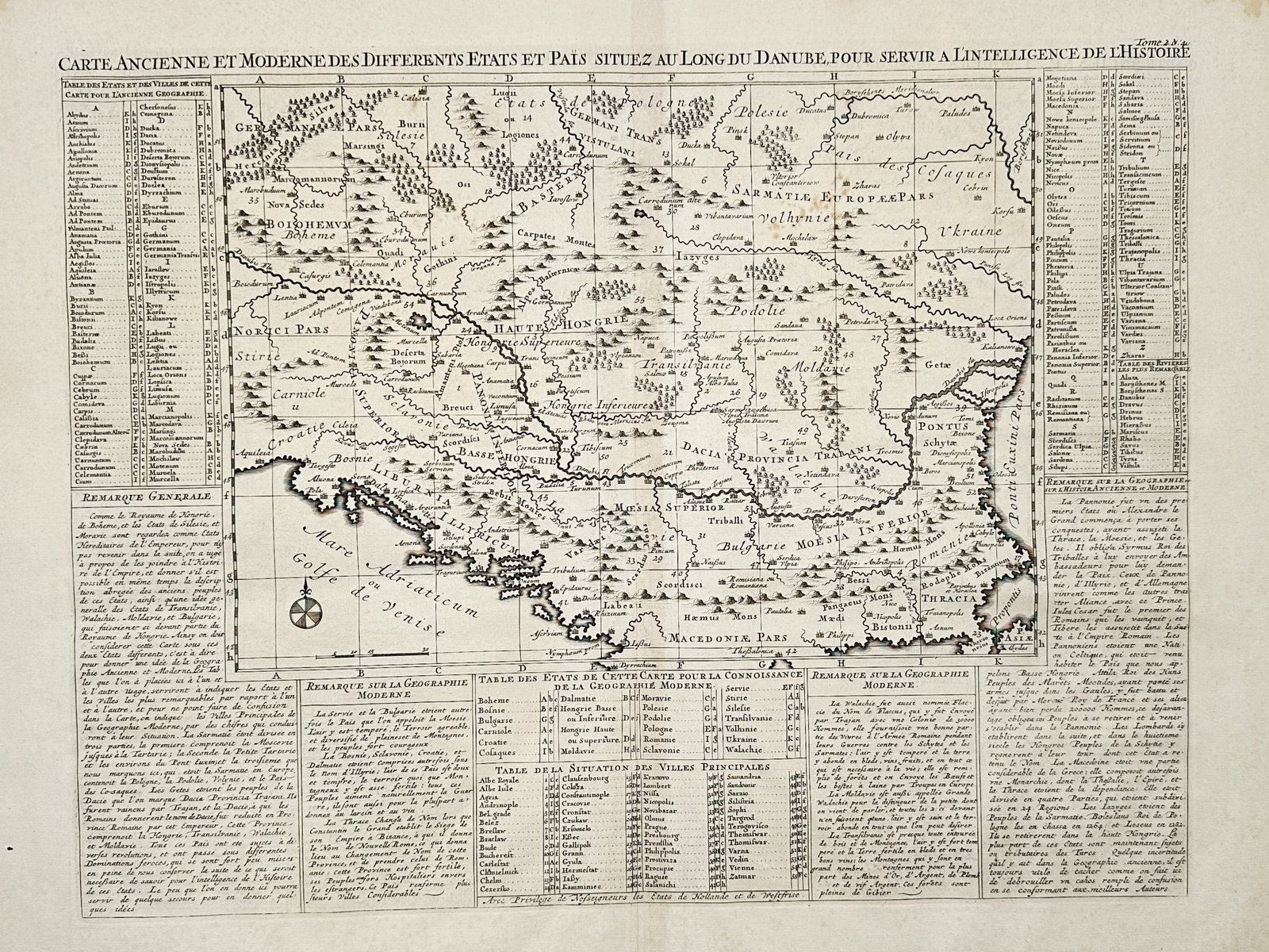 Henri Abraham Chatelain – Map of the Danube River and Surrounding Regions – Central and Eastern (1 of 3)