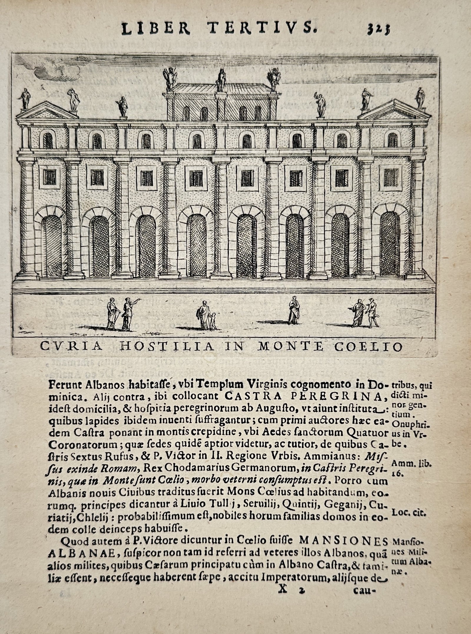 Alessandro Donati (1584-1640) – Reconstruction of the Curia Hostilia on the Caelian Hill – Rome (1 of 2)