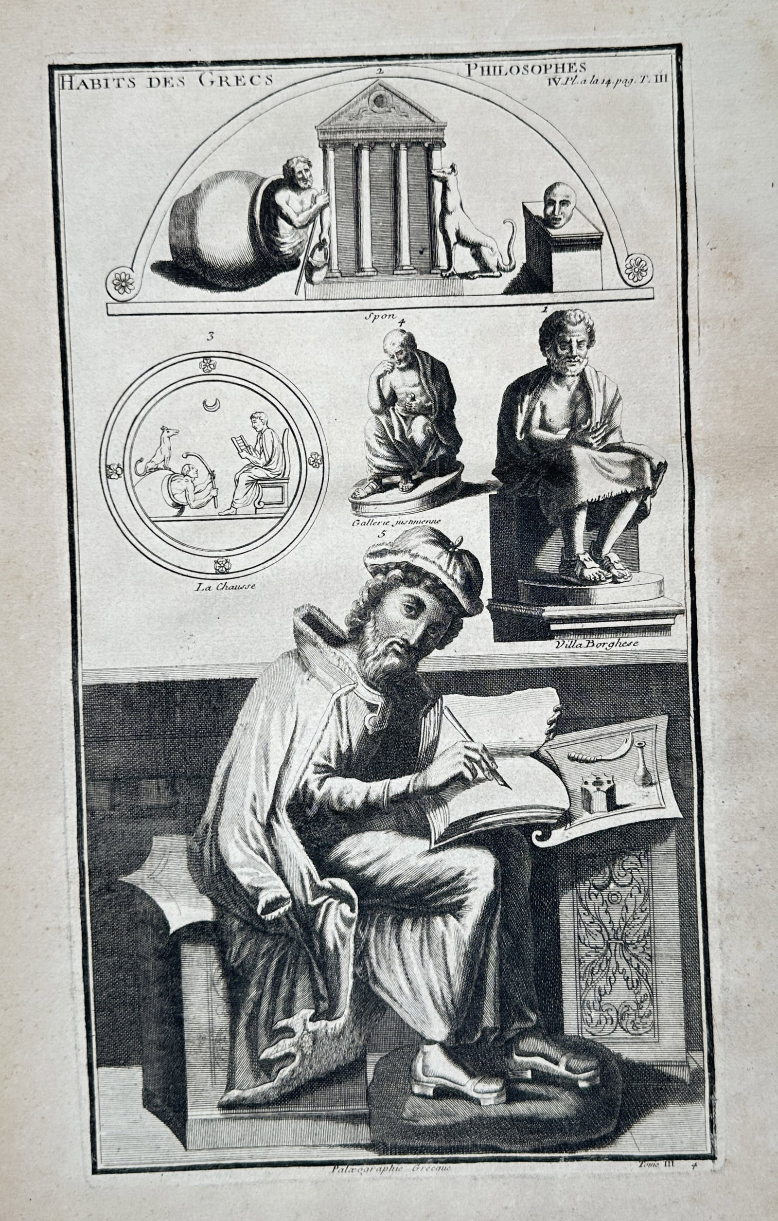 Bernard de Montfaucon – Vue de divers instruments de musique anciens – France – Gravure (1719) (1 of 2)