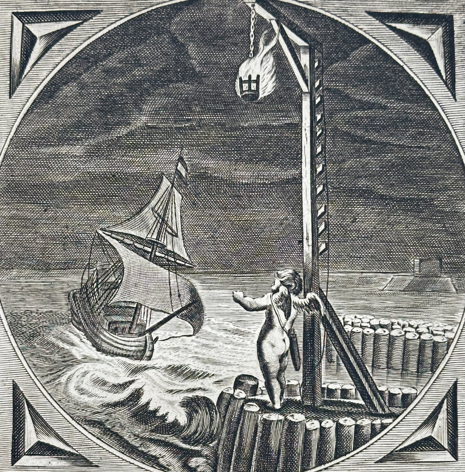 Jacob Cats – Emblem XIII: Luceat Lux Vestra Coram Hominibus (The Lighthouse Beacon) (1 of 4)