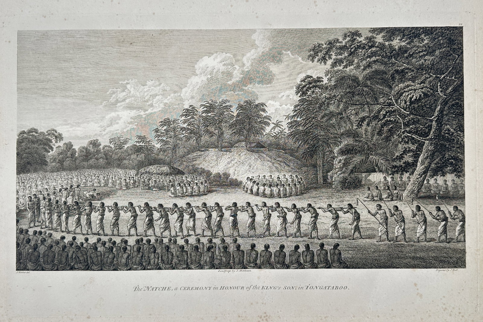 John Webber – The Natche, a Ceremony in Honour of the King’s Son, in Tongataboo – Engraving (1 of 2)