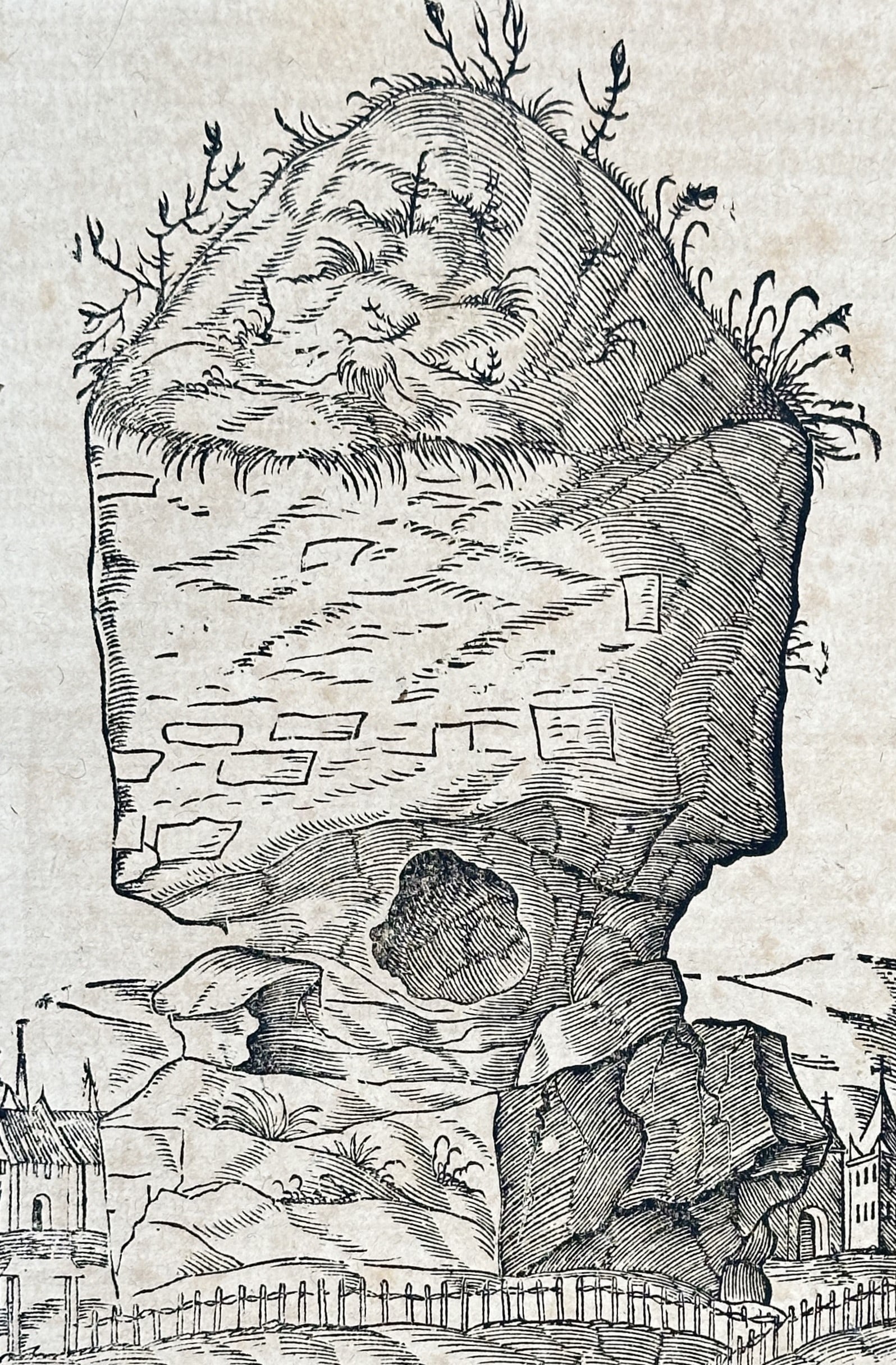 Sebastian Munster (1488-1552) – On the German Lands and the Monument of Mainz – Woodcut (1 of 3)