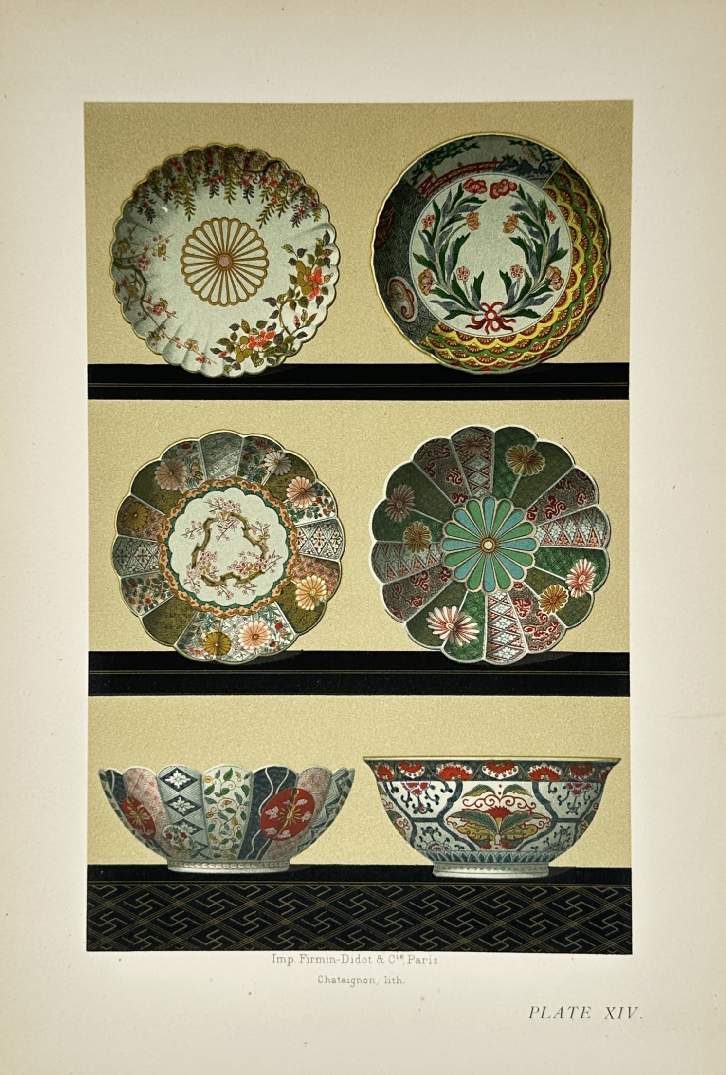 George Ashdown Audsley – Ceramic Plates and Bowls with Intricate Enamel Decoration (1 of 2)
