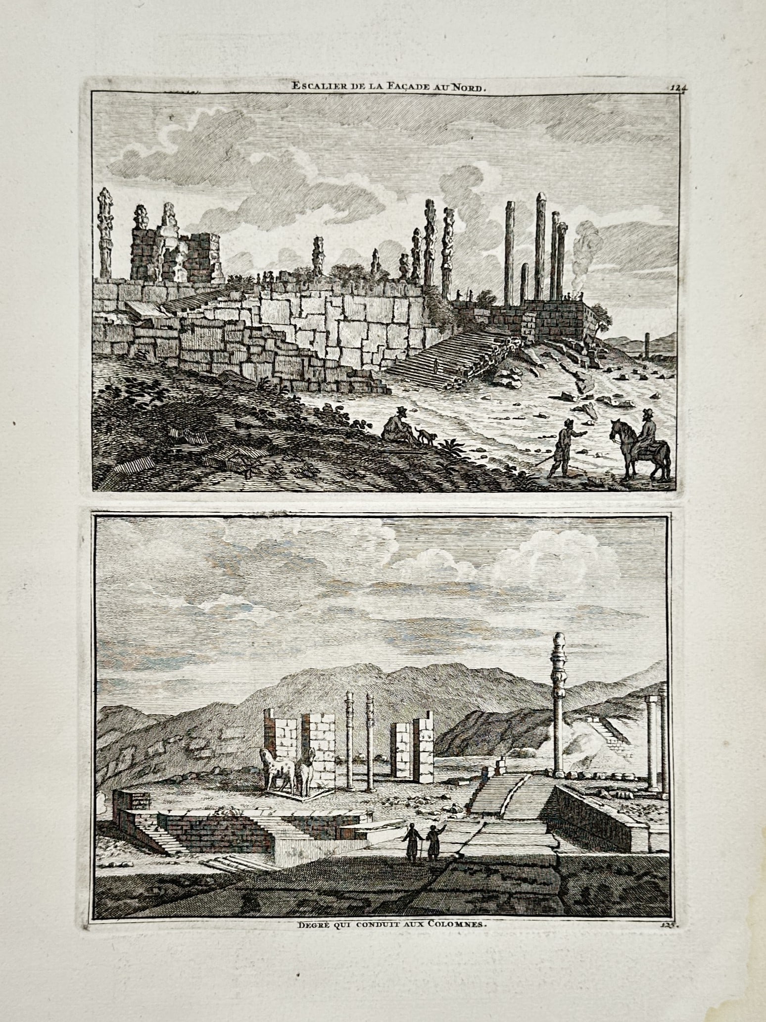 Cornelis de Bruyn – Architectural Views of the Ruins of Persepolis – Engraving (1711) (1 of 2)