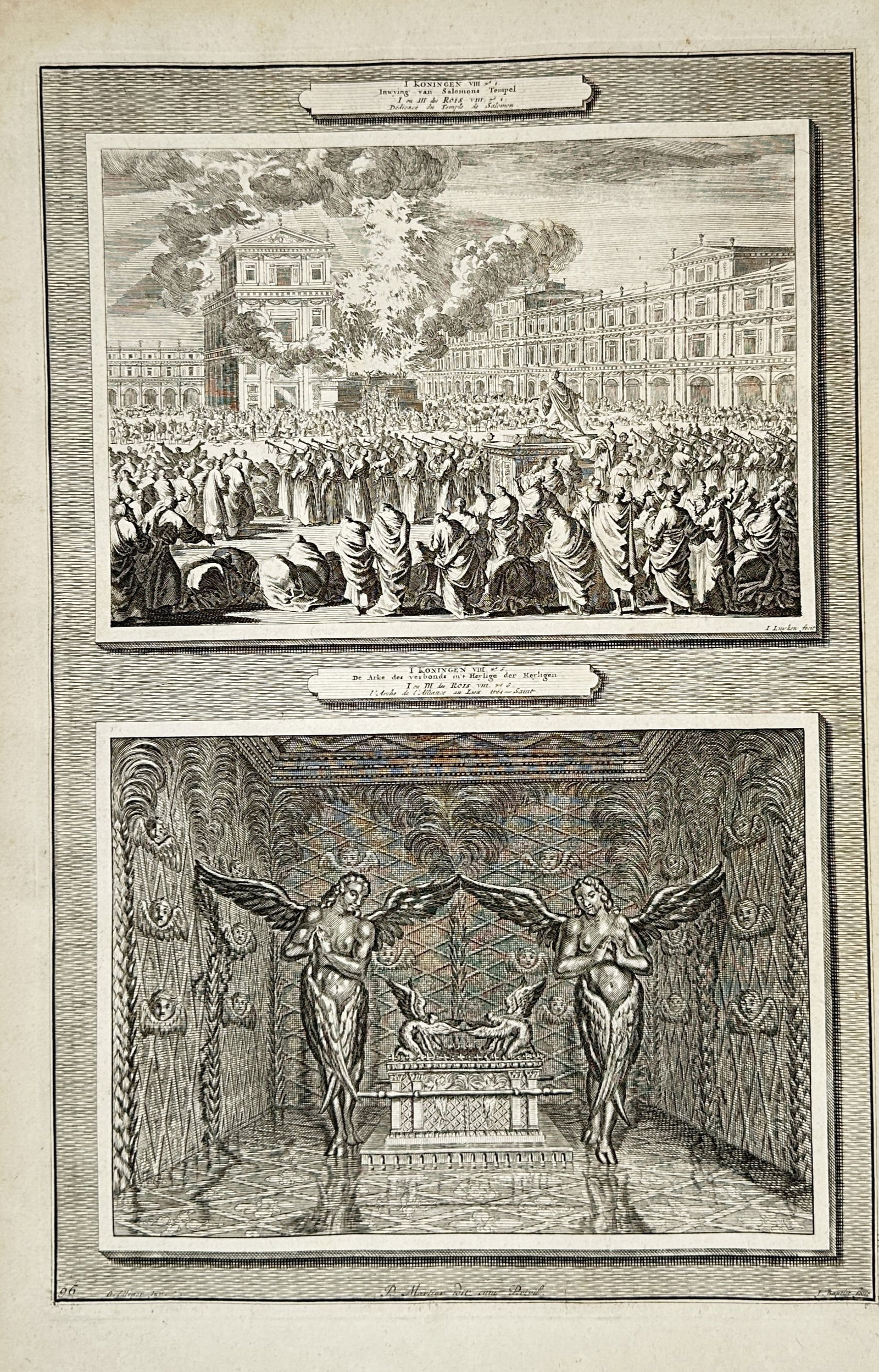 Pieter Mortier – Biblical Illustrations of Solomon's Temple and the Holy of Holies – Engraving (1 of 2)