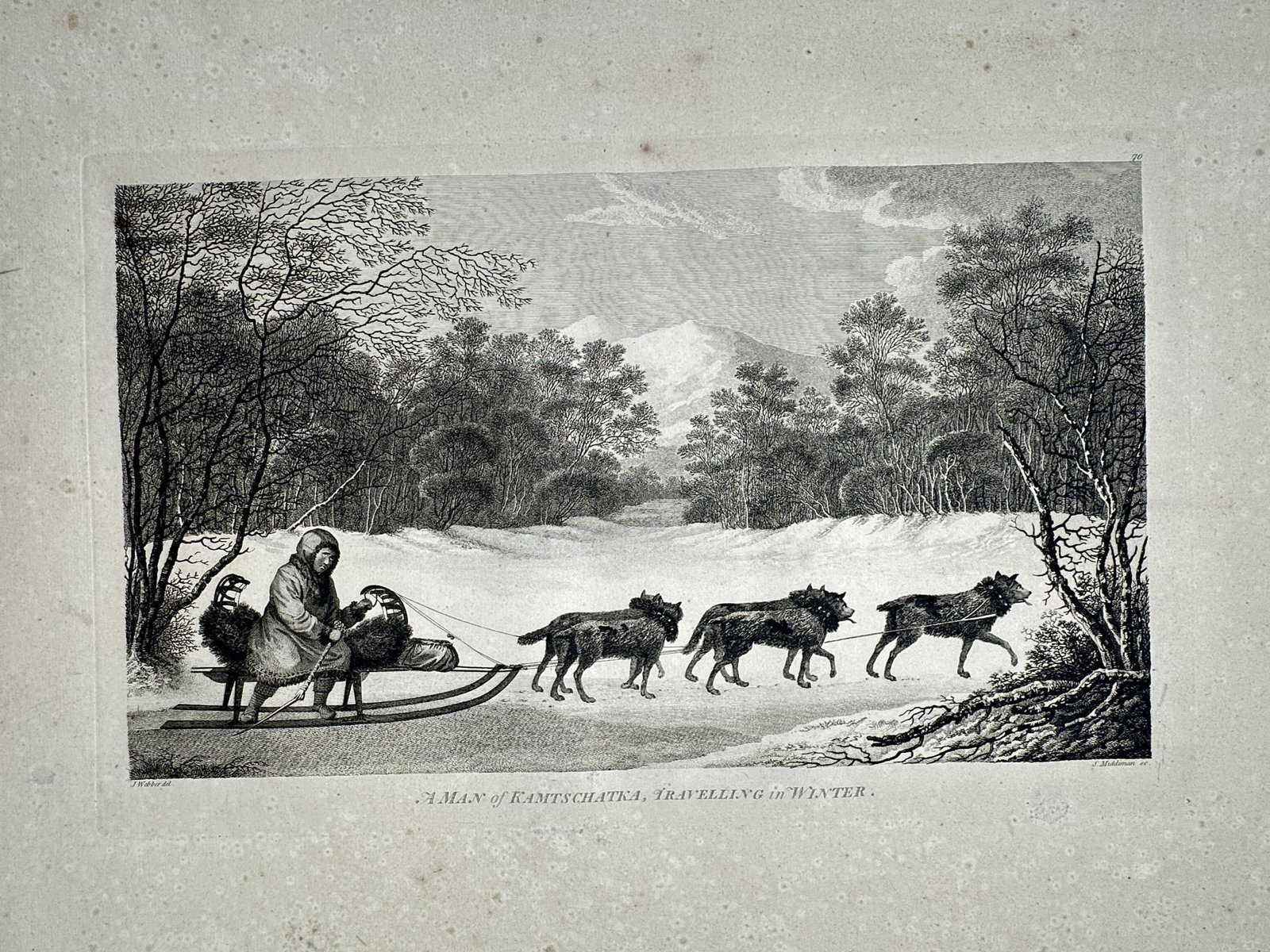 John Webber (1751–1793) – View of Kamchatka in Winter – Engraving (1784) (1 of 2)
