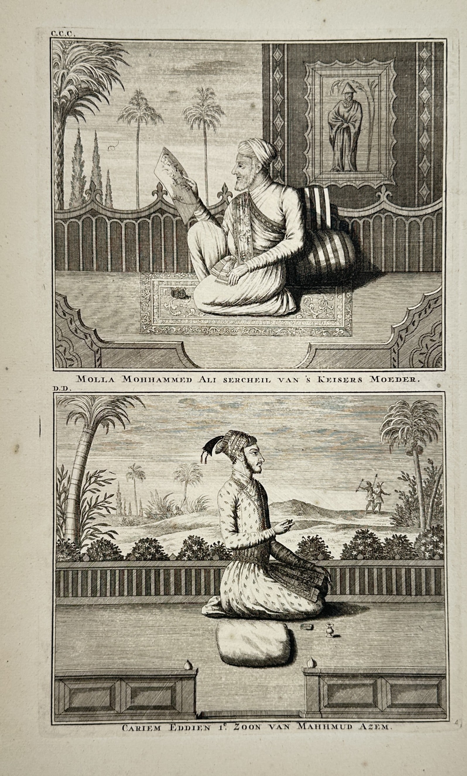 François Valentijn – Portraits of Molla Mohammed Ali and Cariem Eddien – Engraving (1 of 2)