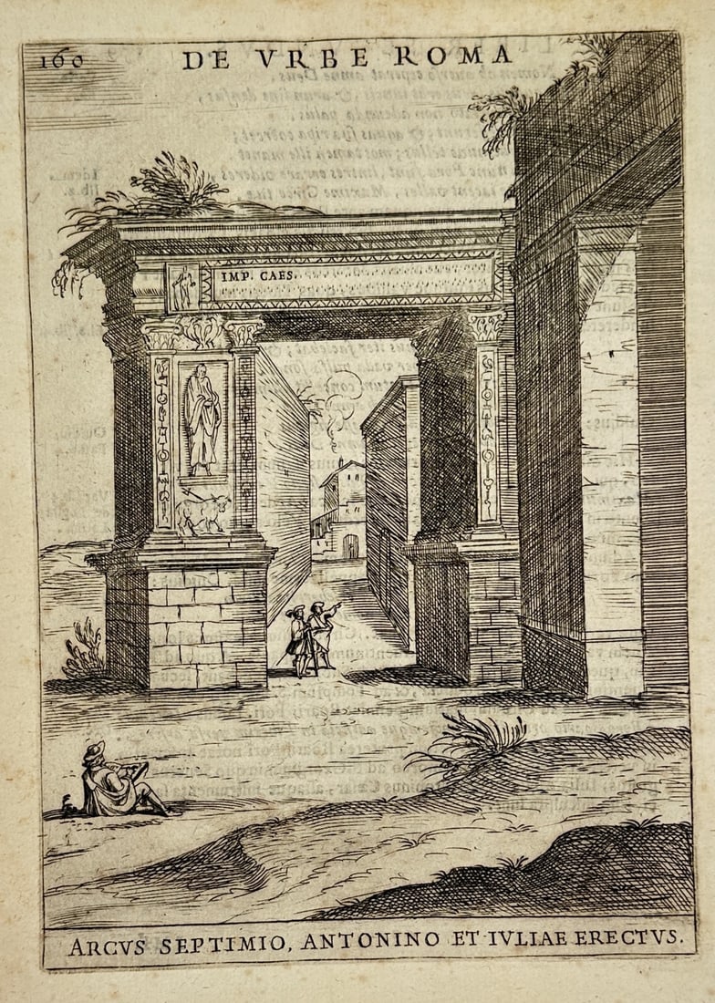 Alessandro Donati (1584–1640) – Architectural View of the Arch of Septimius Severus in Rome (1 of 2)
