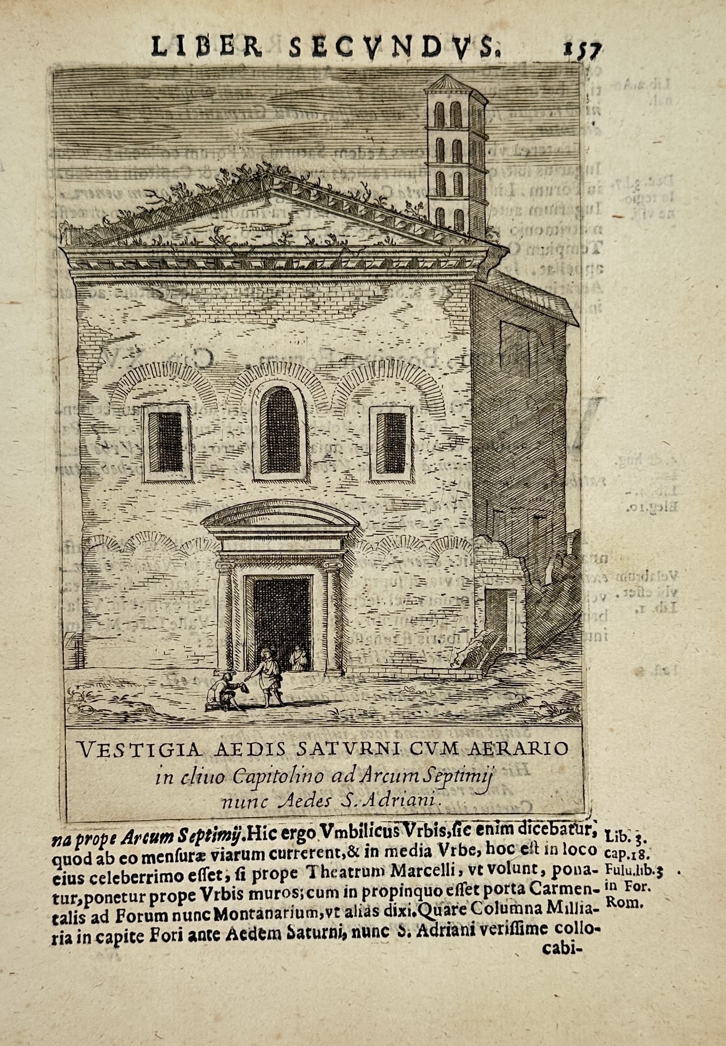 Alessandro Donati (1584–1640) – Architectural View of the Church of Sant'Adriano al Foro in Rome (1 of 2)