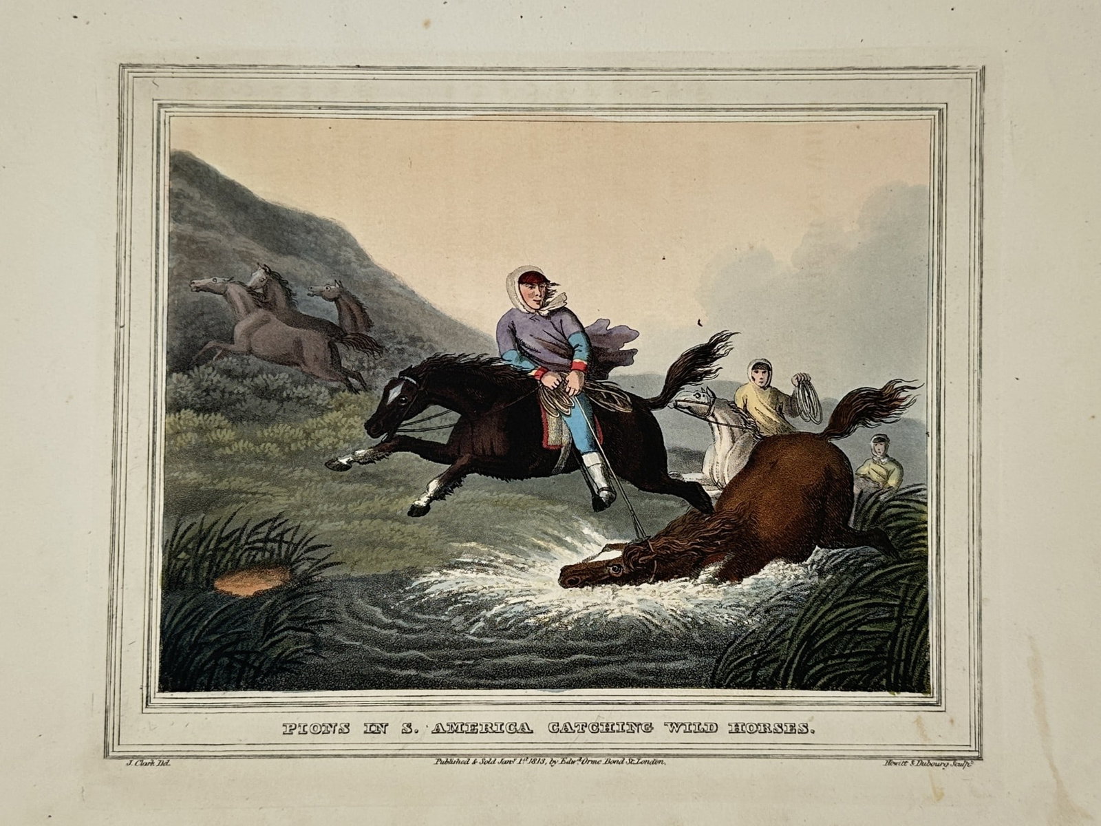 John Heaviside Clark (circa 1771–1863) – Peons in S. America Catching Wild Horses (1 of 2)