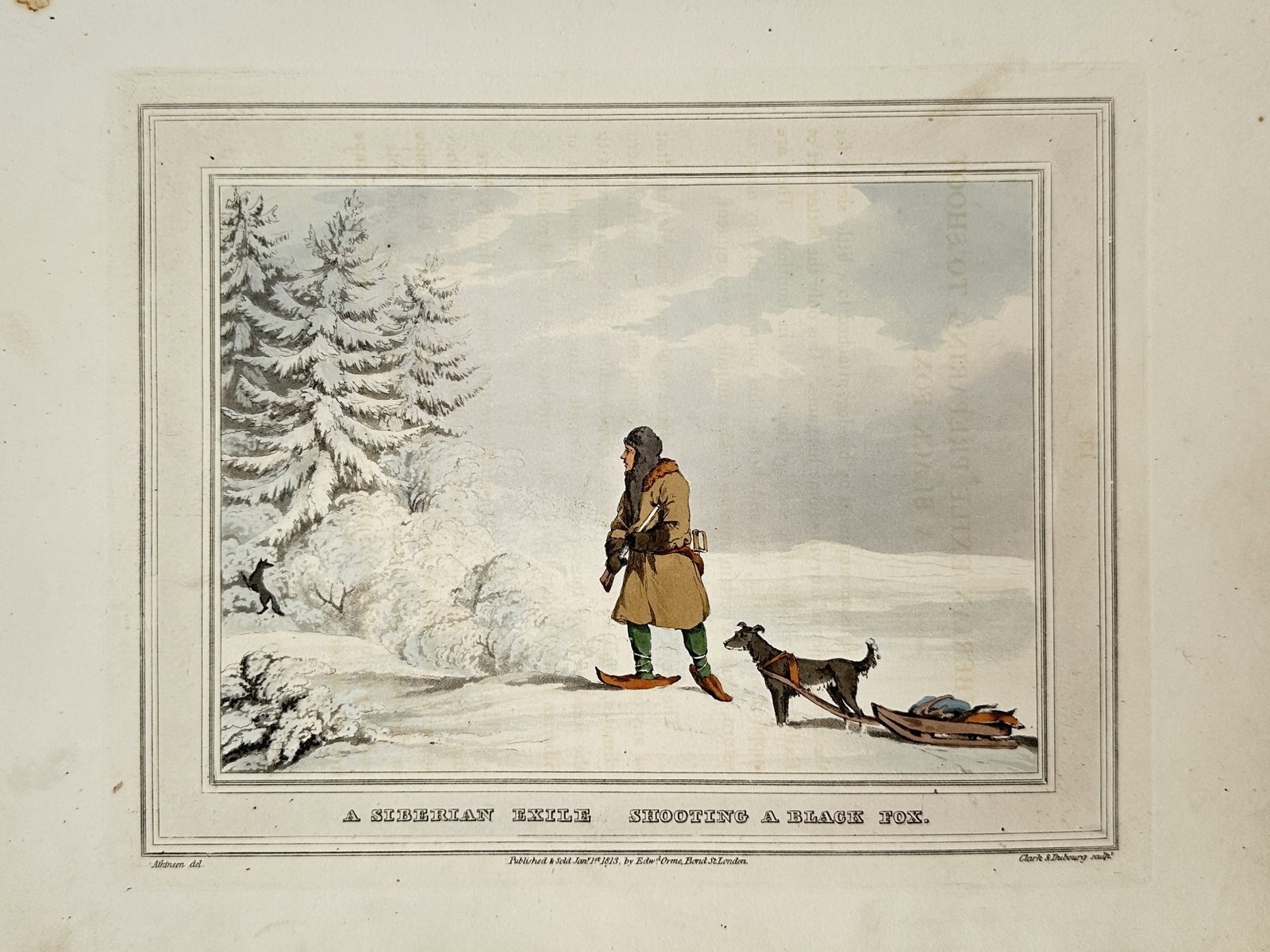 John Augustus Atkinson (1775–1830) – A Siberian Exile Shooting a Black Fox (1 of 2)