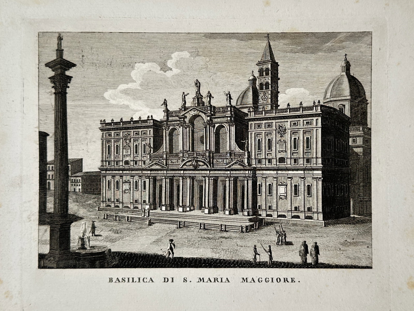 Pietro Parboni (1756–1829) – Basilica di S. Maria Maggiore – Engraving (1819) (1 of 2)