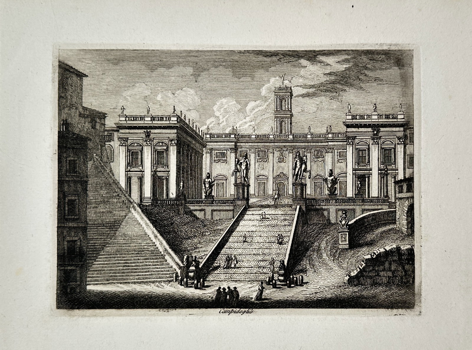 Pietro Parboni (1756–1829) – Capitoline Hill – Engraving (circa 1818) (1 of 2)