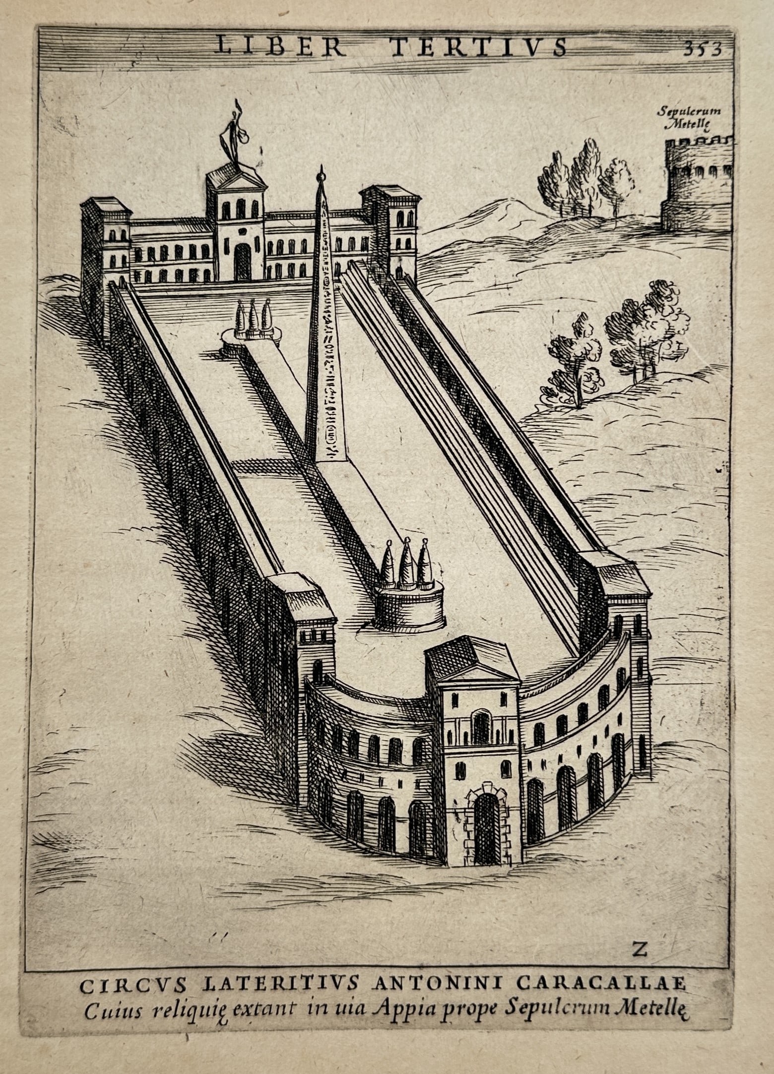 Alessandro Donati (1584–1640) – Circus of Maxentius – Engraving (1639) (1 of 2)
