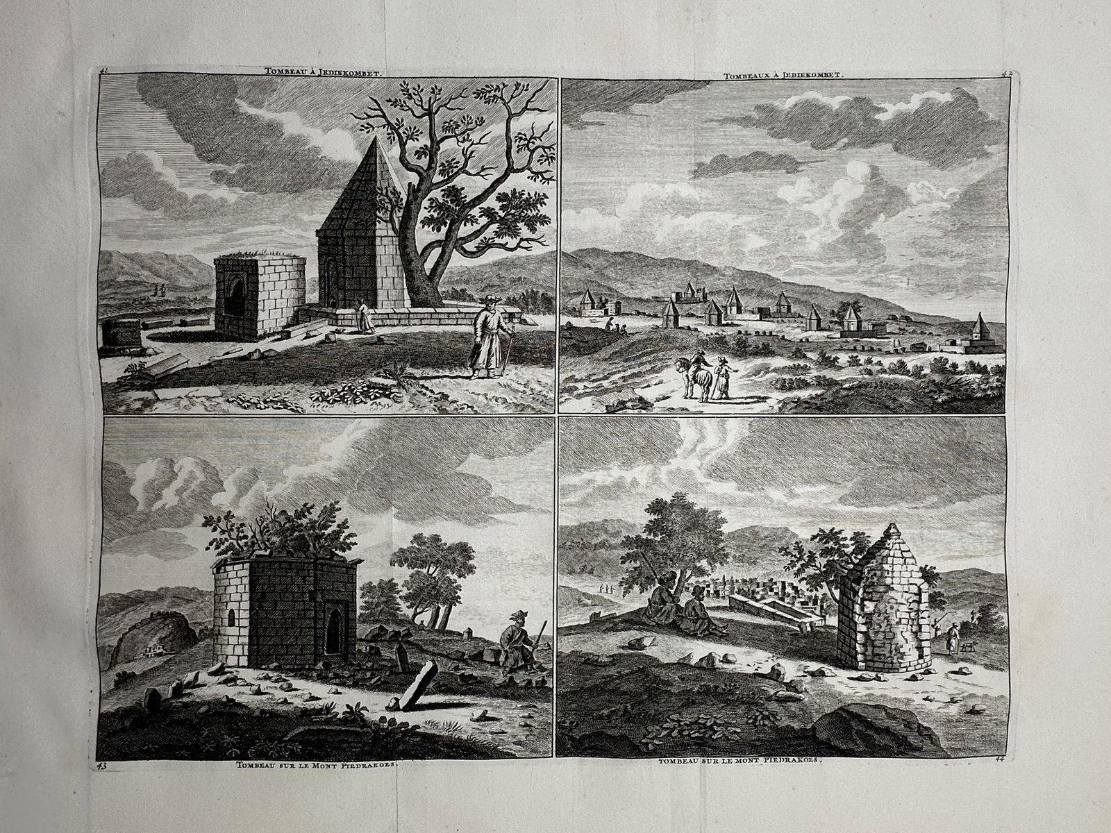 Cornelis de Bruyn – Views of Ancient Persian Tombs – Engraving (1711) (1 of 2)