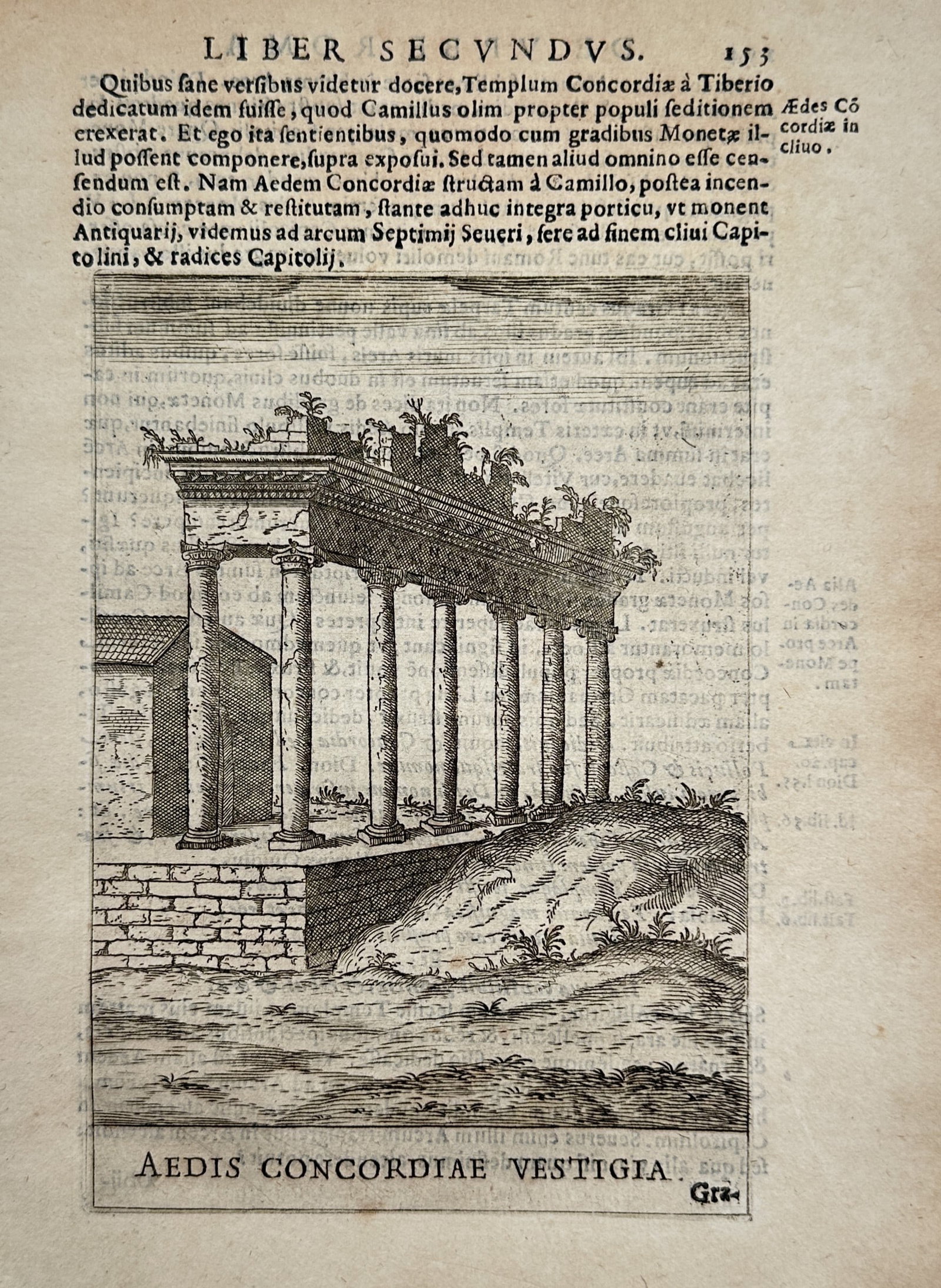 Alessandro Donati – View of the Temple of Saturn Ruins (Misidentified as Temple of Concord) (1 of 2)