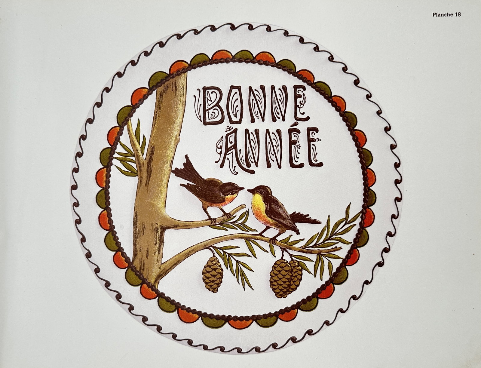 Thérèse de Dillmont (1846–1890) – Bonne Année – Chromolithograph (circa 1890) (1 of 2)
