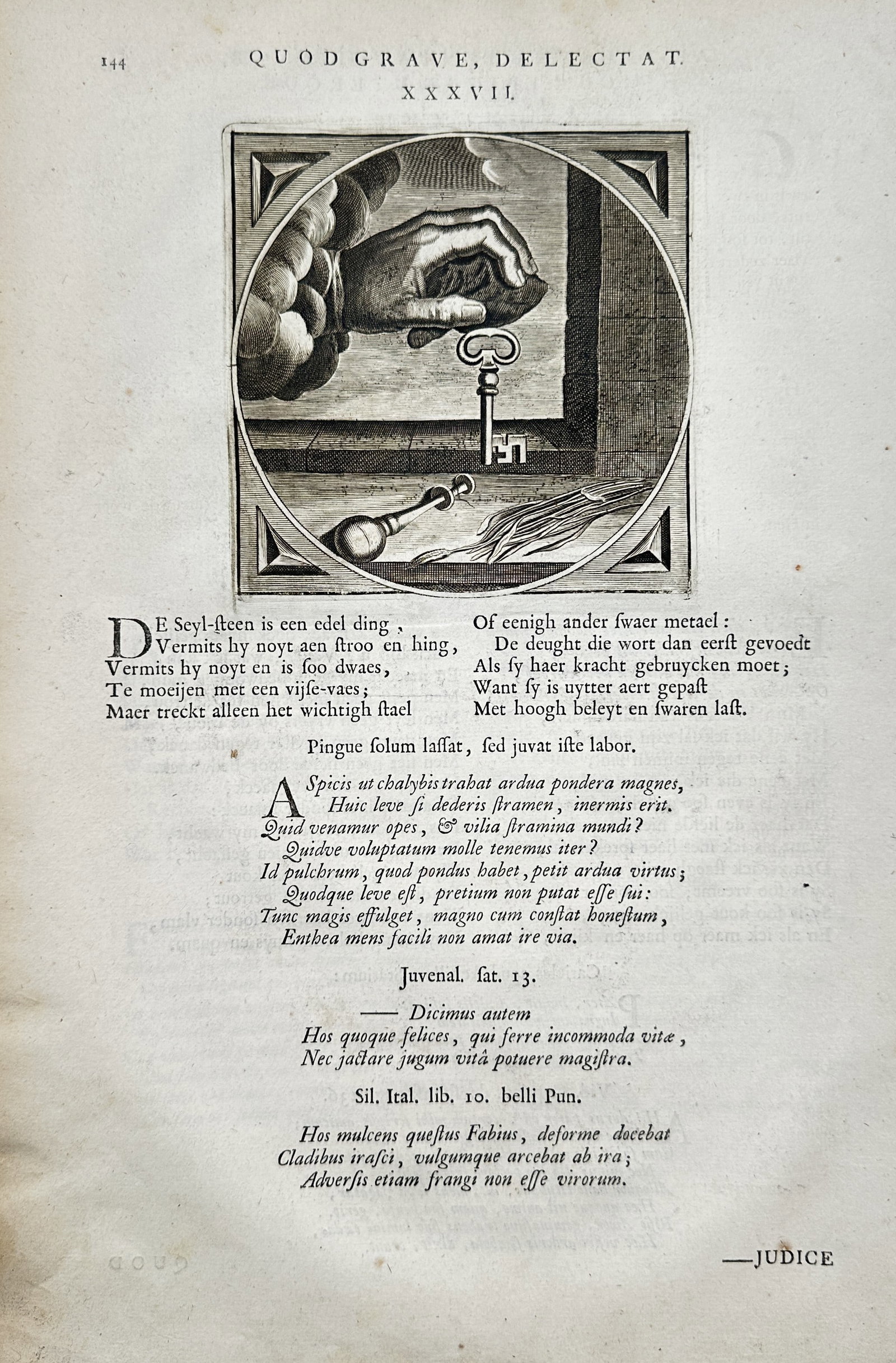 Jacob Cats (1577–1660) – What is Heavy Delights – Engraving (1627) (1 of 2)
