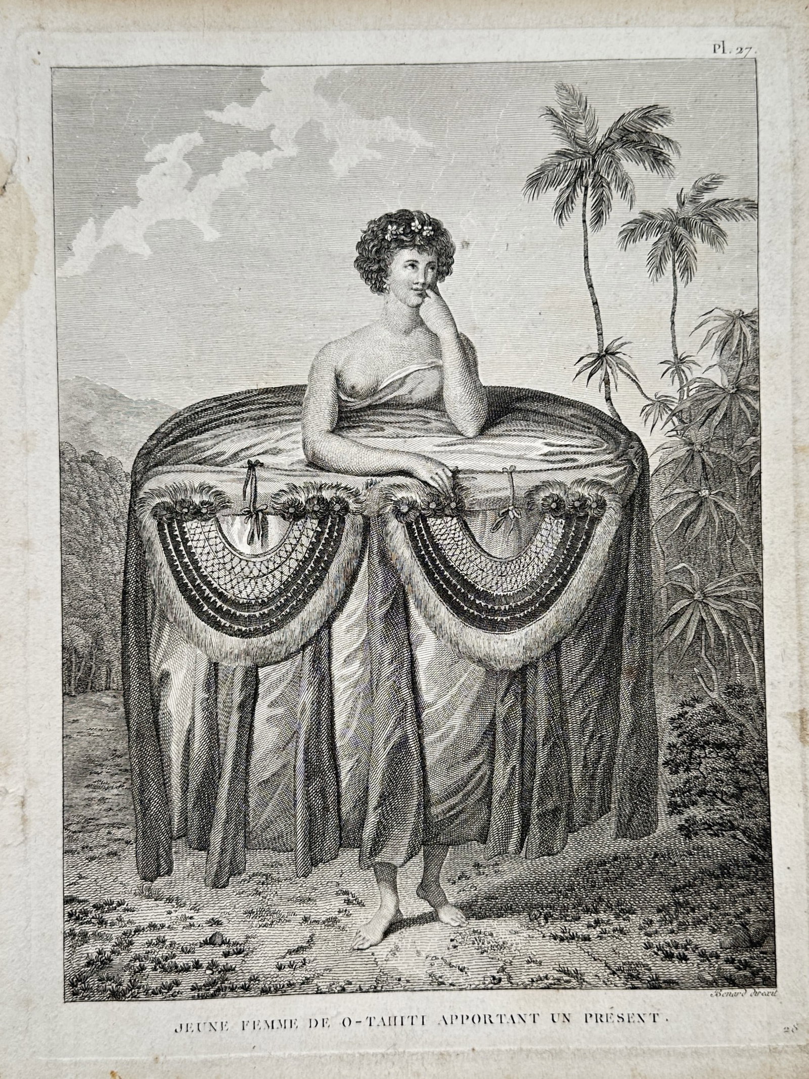 John Webber (1752–1793) – Young Woman of Otaheite Bringing a Present (1 of 2)
