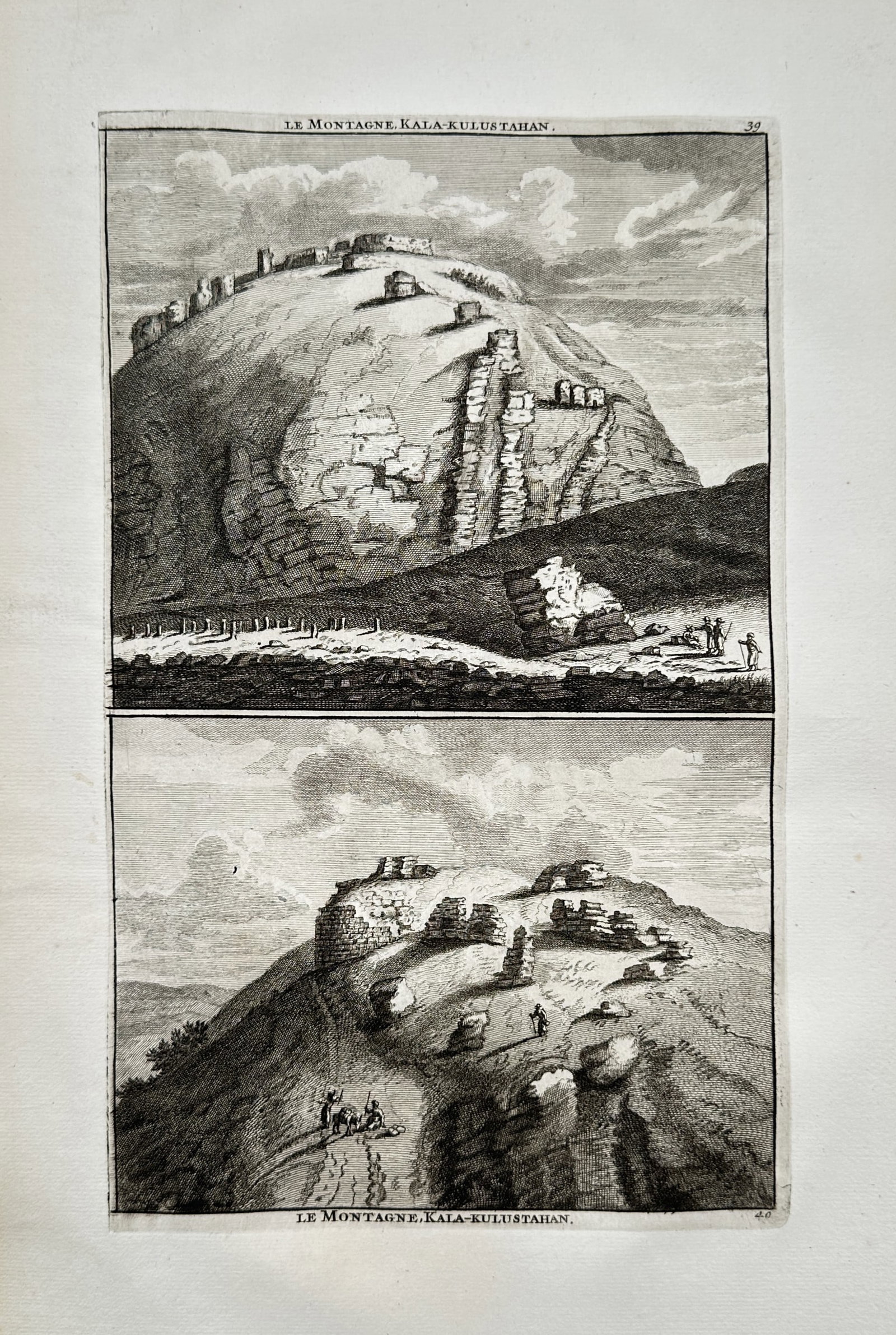 Cornelis de Bruyn – Views of Mount Kala-Kulustahan – Engraving (1711) (1 of 2)