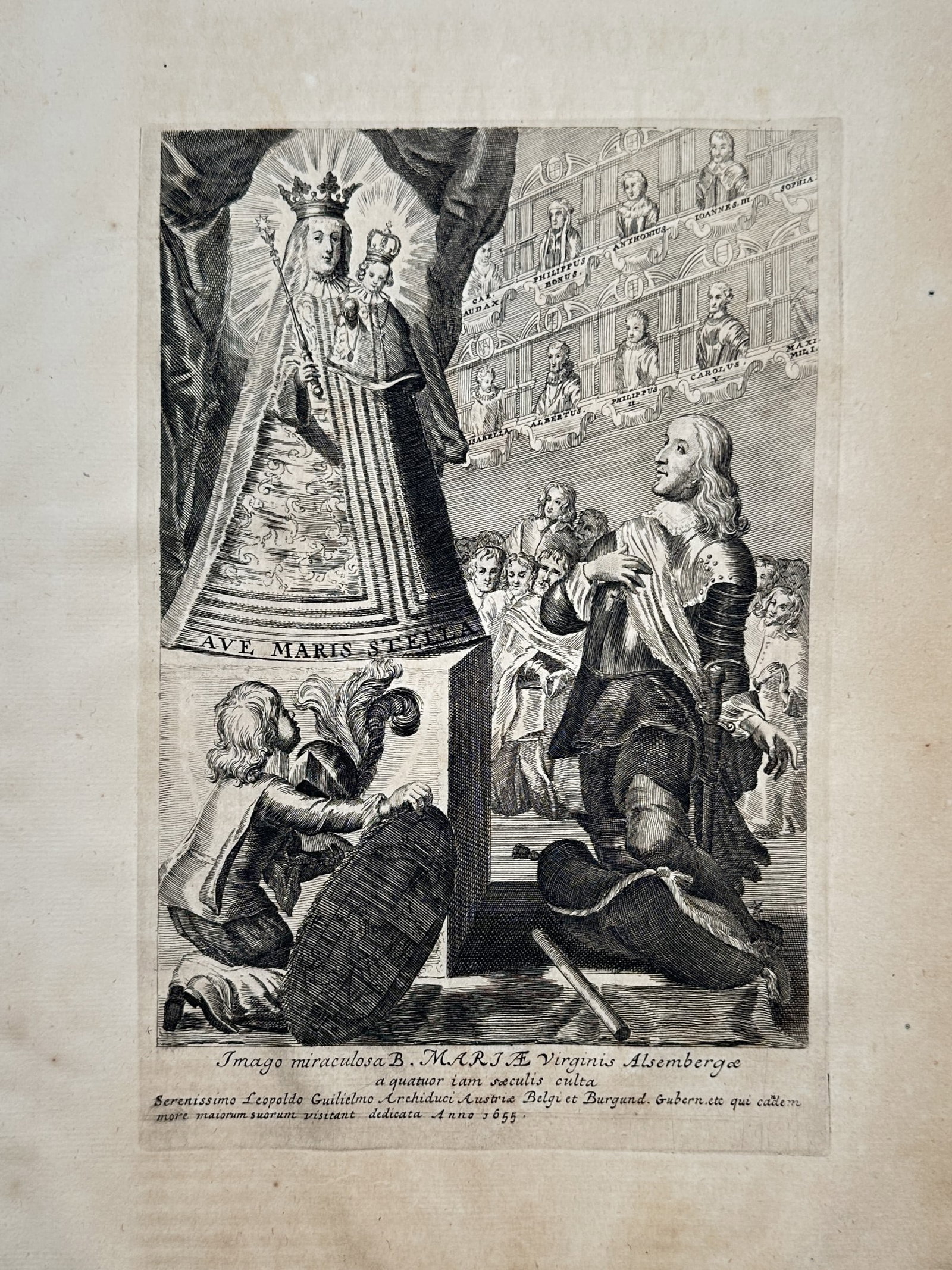 Antonius Sanderus (1586–1664) – Portrait of Archduke Leopold Wilhelm before the Virgin (1 of 2)