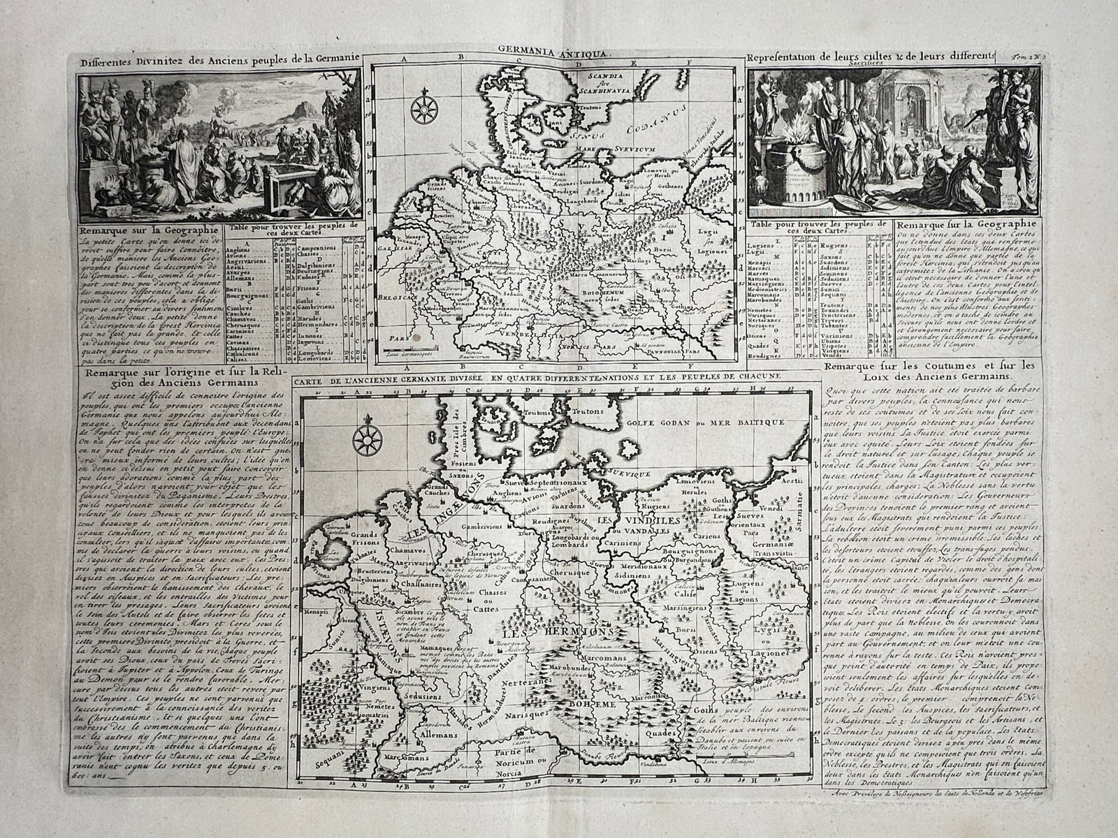Henri Abraham Chatelain (1684–1743) – Historical Maps and Studies of Ancient Germany (1 of 2)