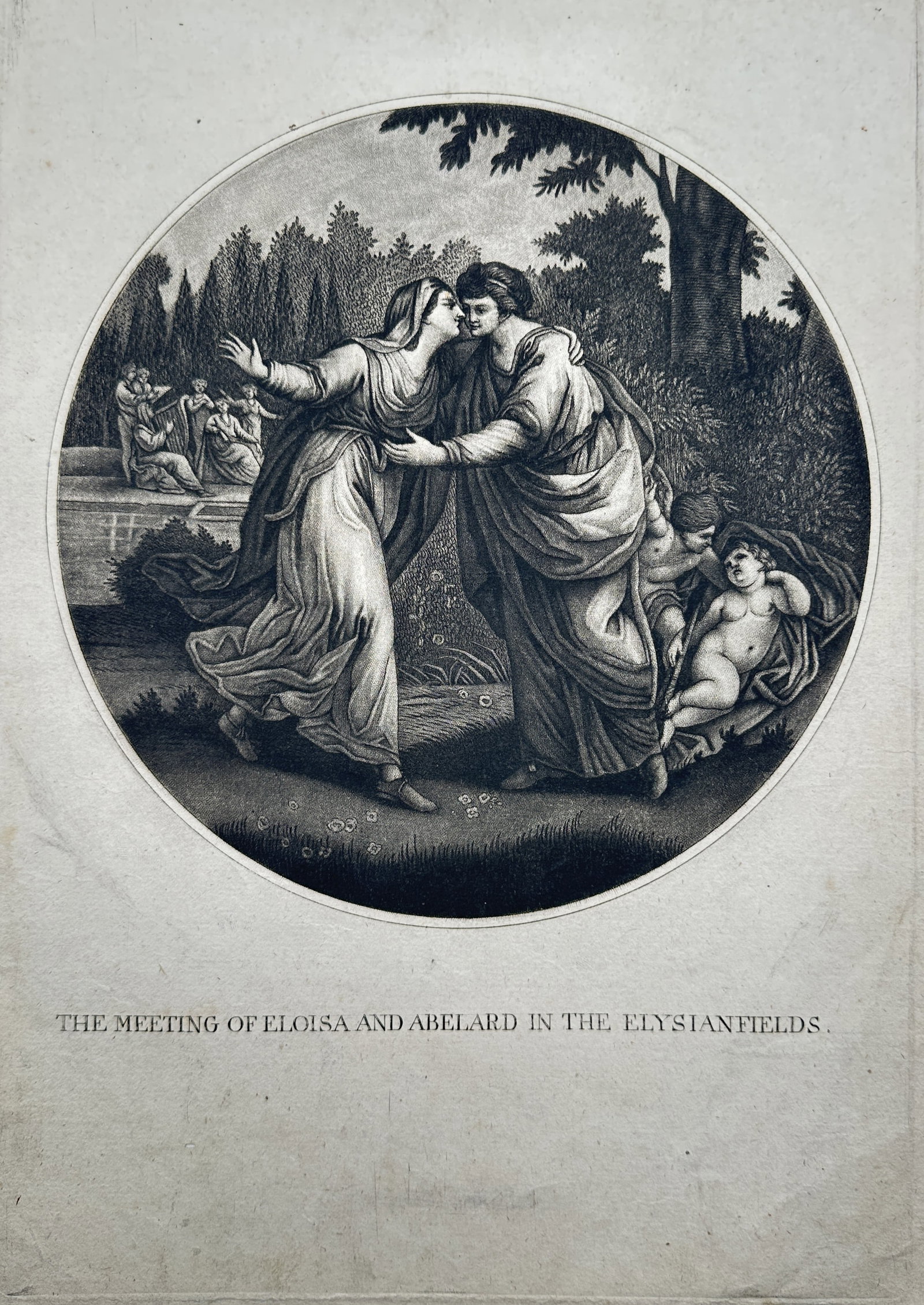 William Wynne Ryland – The Meeting of Eloisa and Abelard in the Elysian Fields – Stipple (1 of 2)
