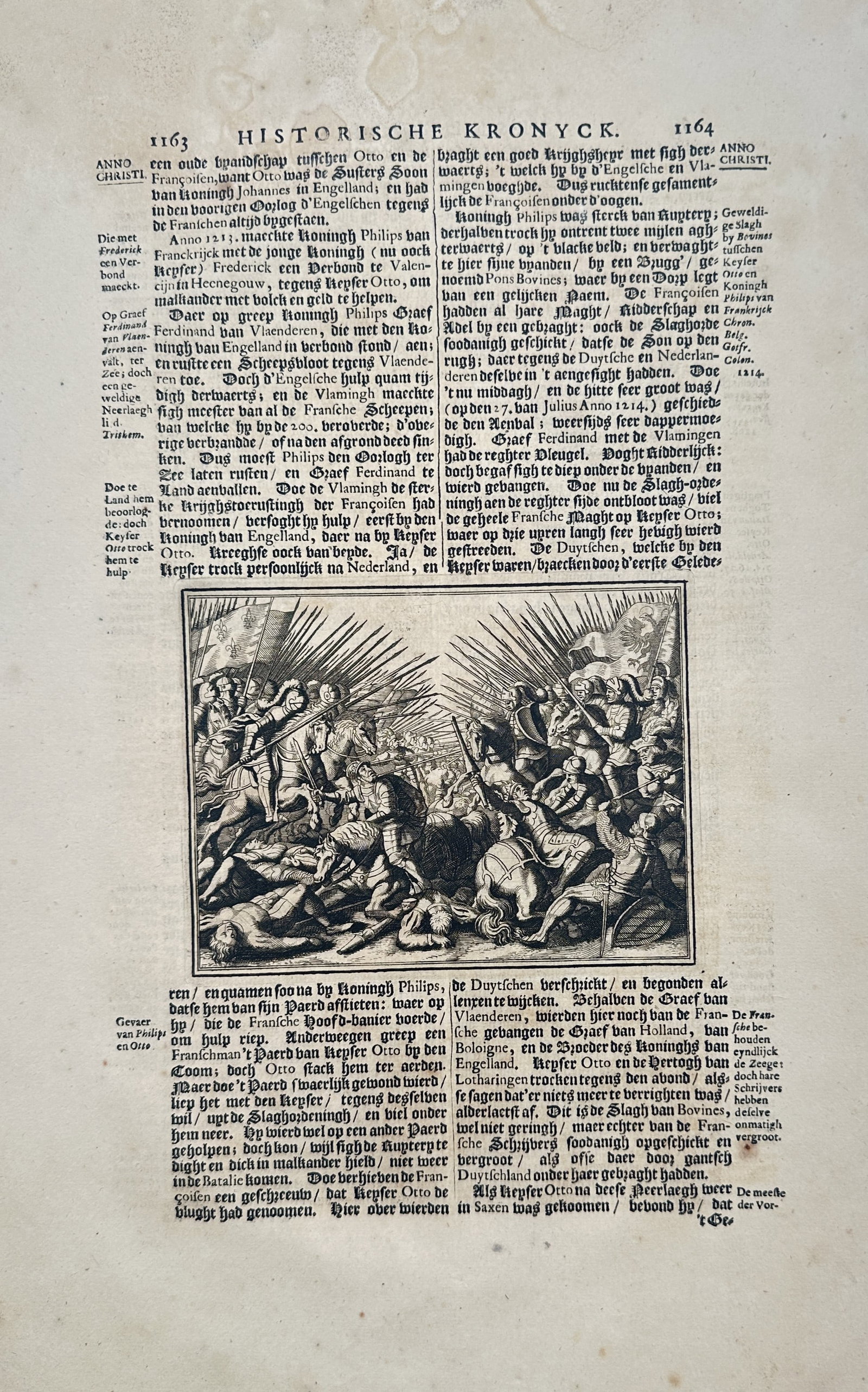 Johann Ludwig Gottfried (1584–1633) – Historical Infantry Battle Scene – Woodcut (1630) (1 of 2)