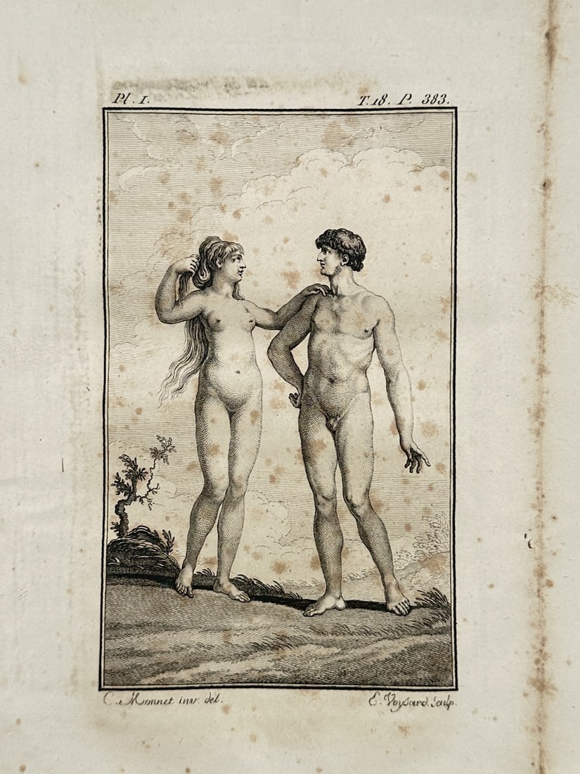 Georges-Louis Leclerc, Comte de Buffon – Study of the Human Figure – Engraving (1774) (1 of 2)
