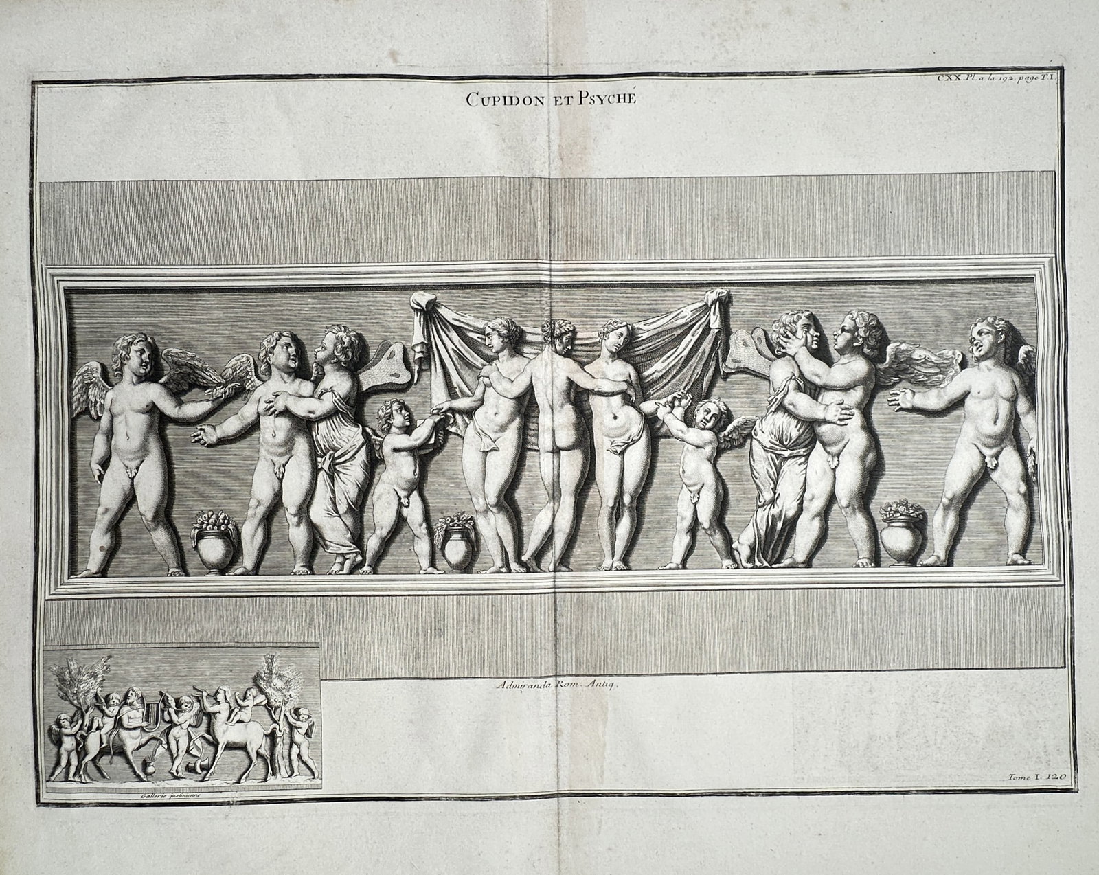 Bernard de Montfaucon – Classical Relief Representing Cupid and Psyche – France (1 of 2)